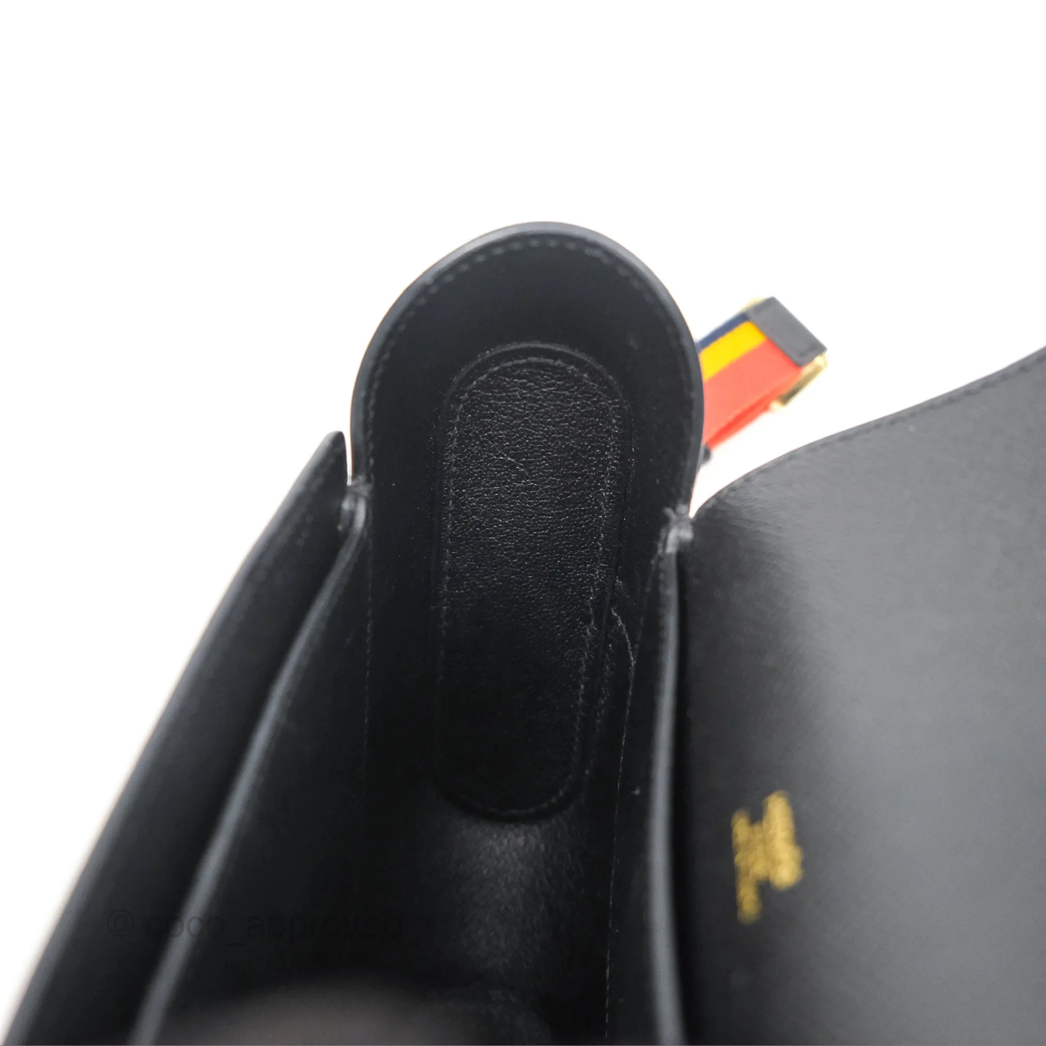 Hermes Octogone 23 Black Epsom