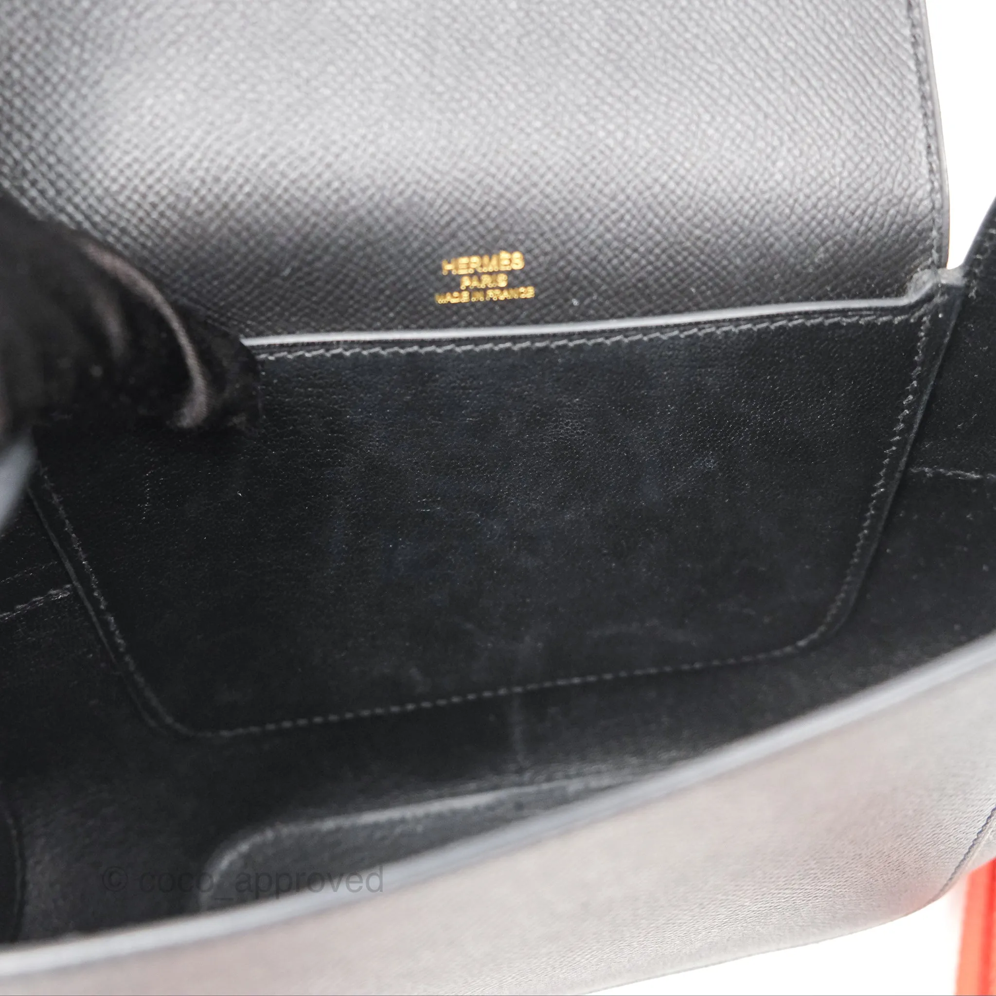 Hermes Octogone 23 Black Epsom