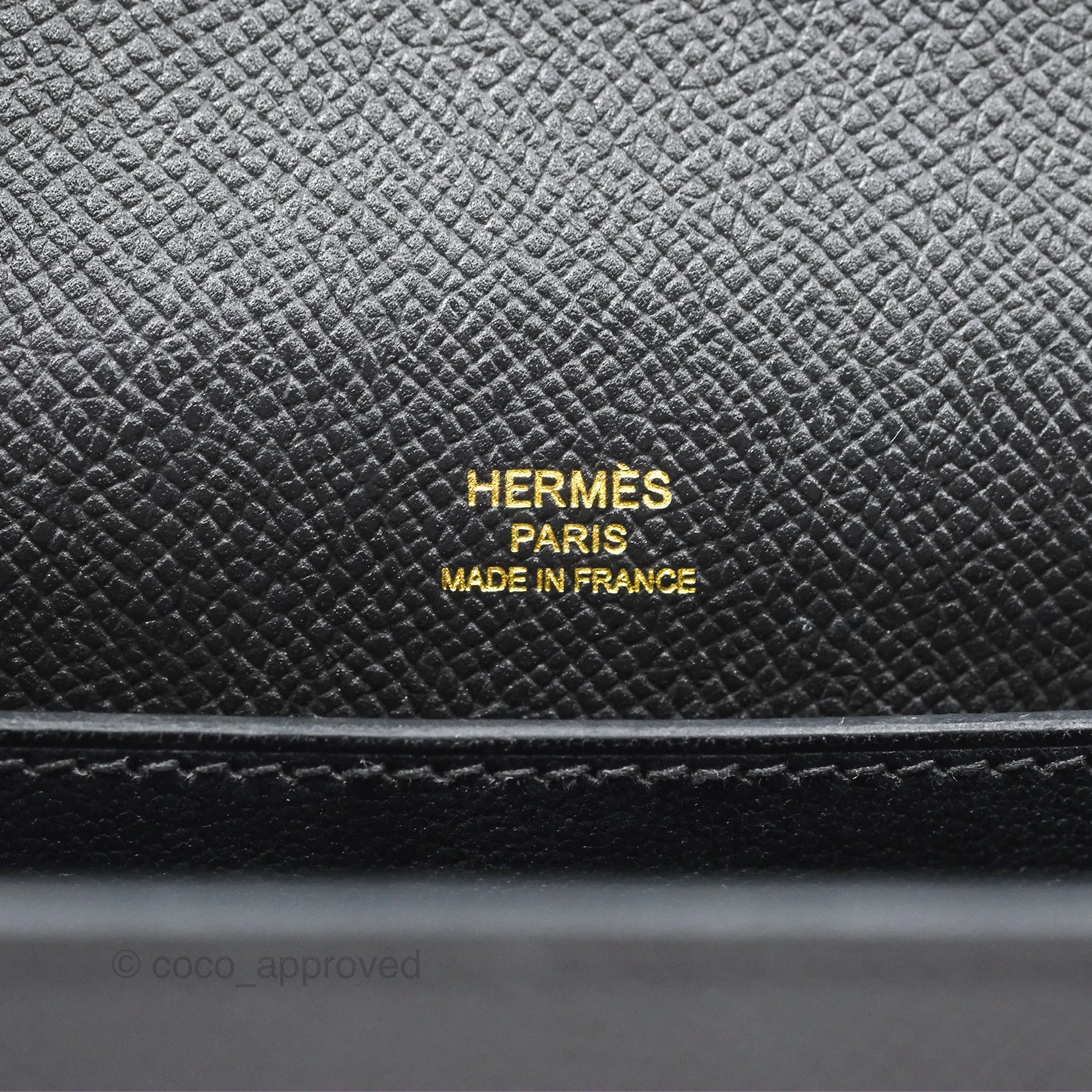 Hermes Octogone 23 Black Epsom
