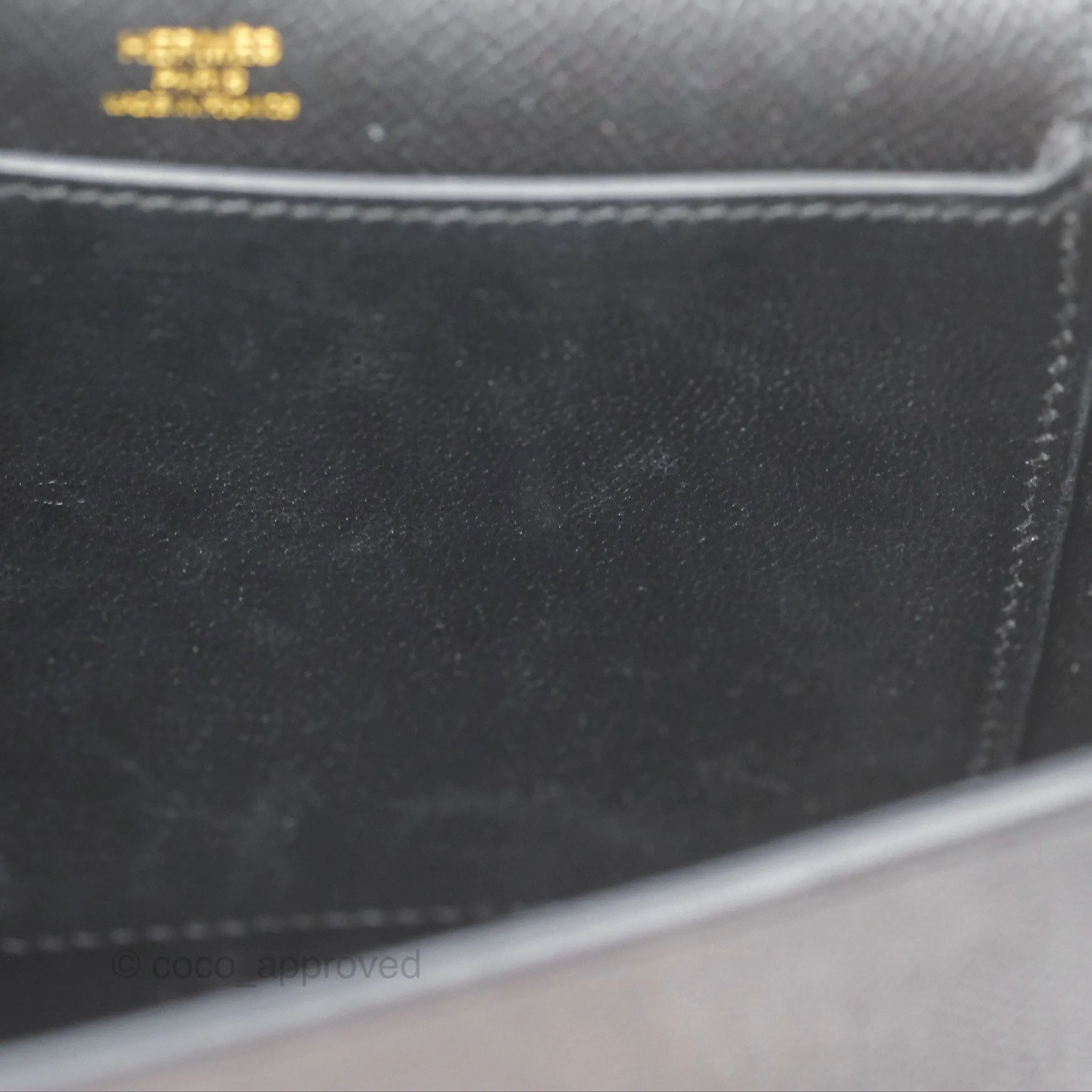 Hermes Octogone 23 Black Epsom