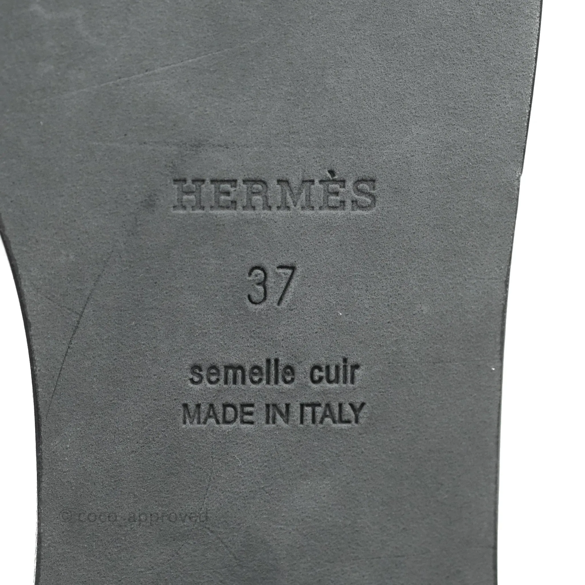 Hermes Omaha Sandal Black Size 37