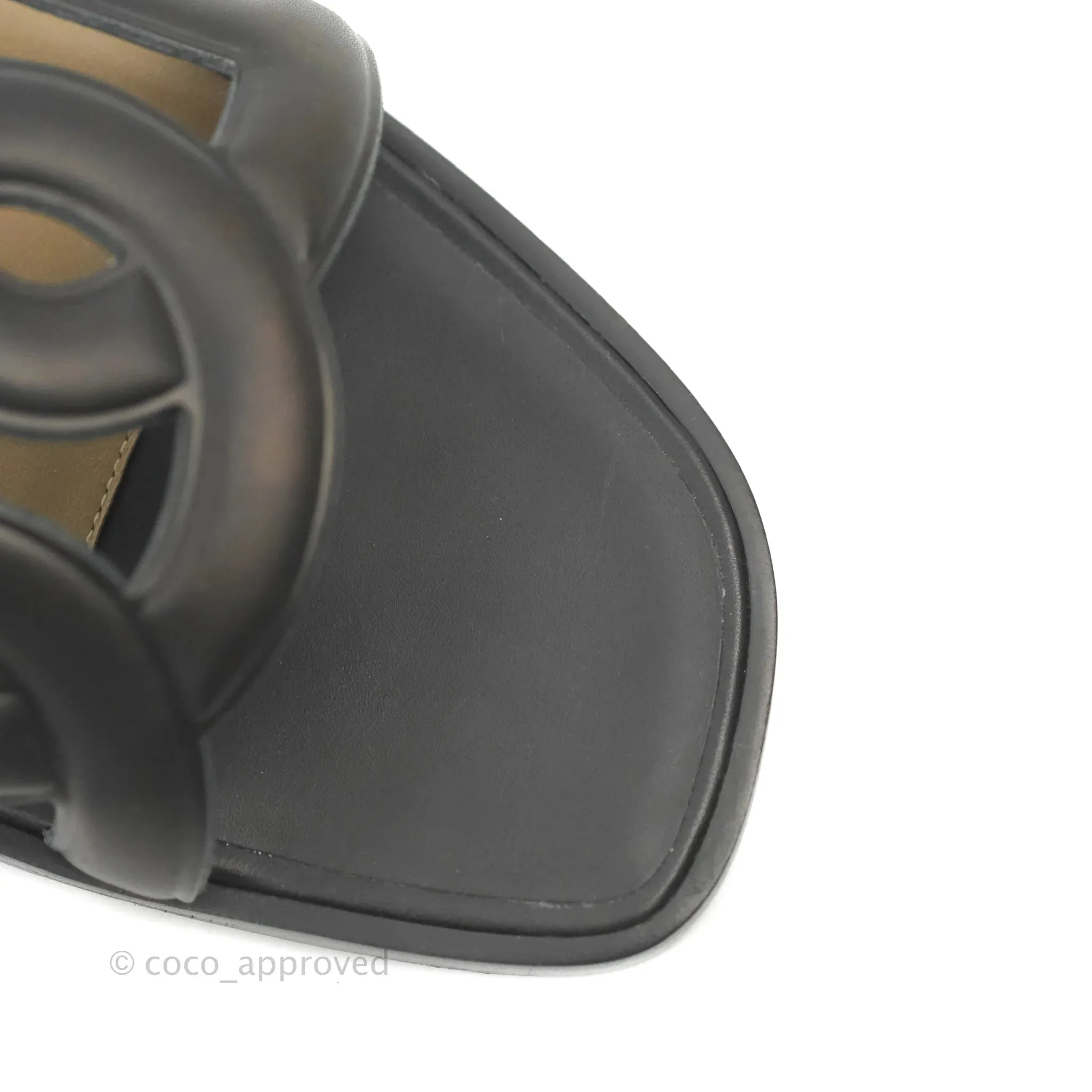 Hermes Omaha Sandal Black Size 37