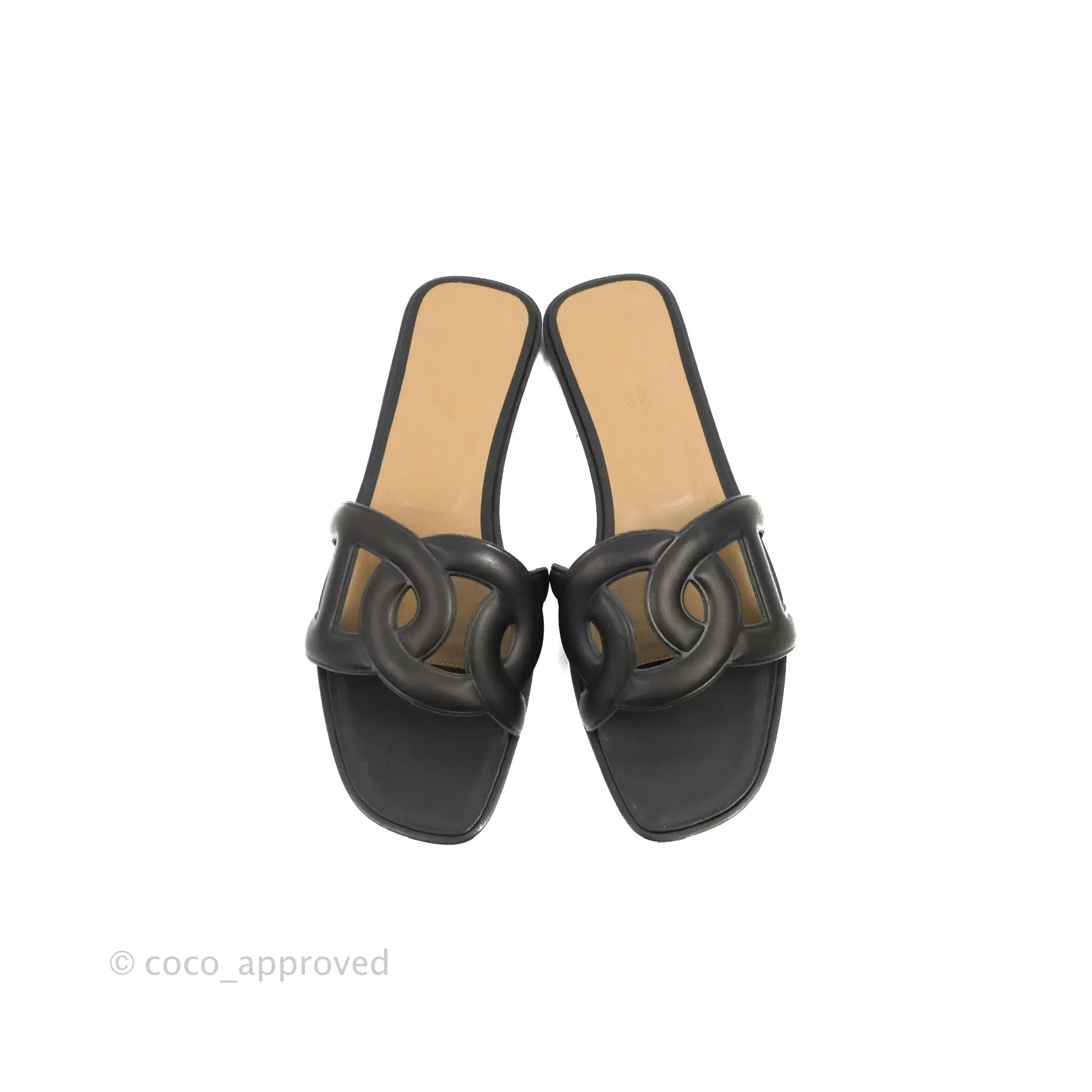 Hermes Omaha Sandal Black Size 37