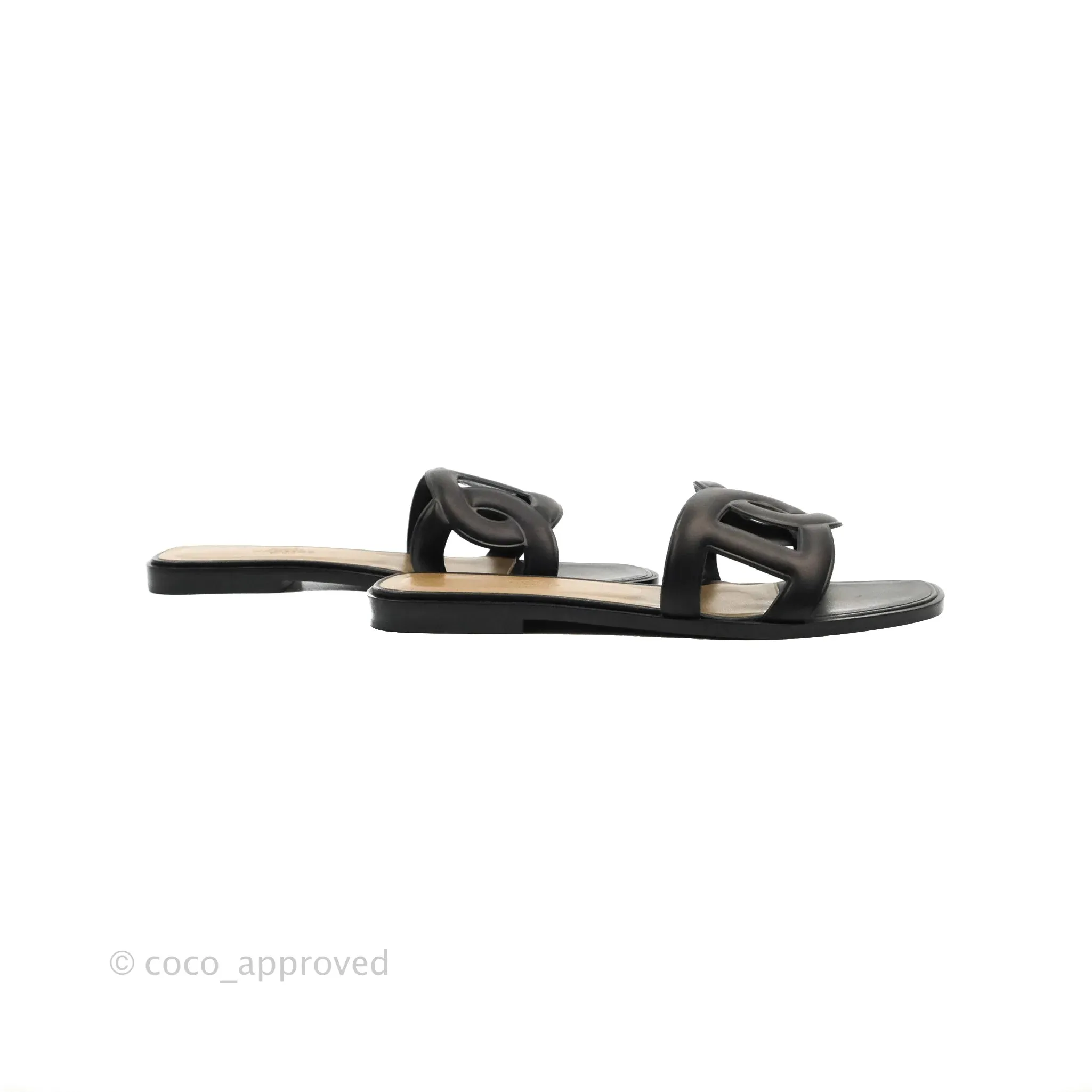 Hermes Omaha Sandal Black Size 37