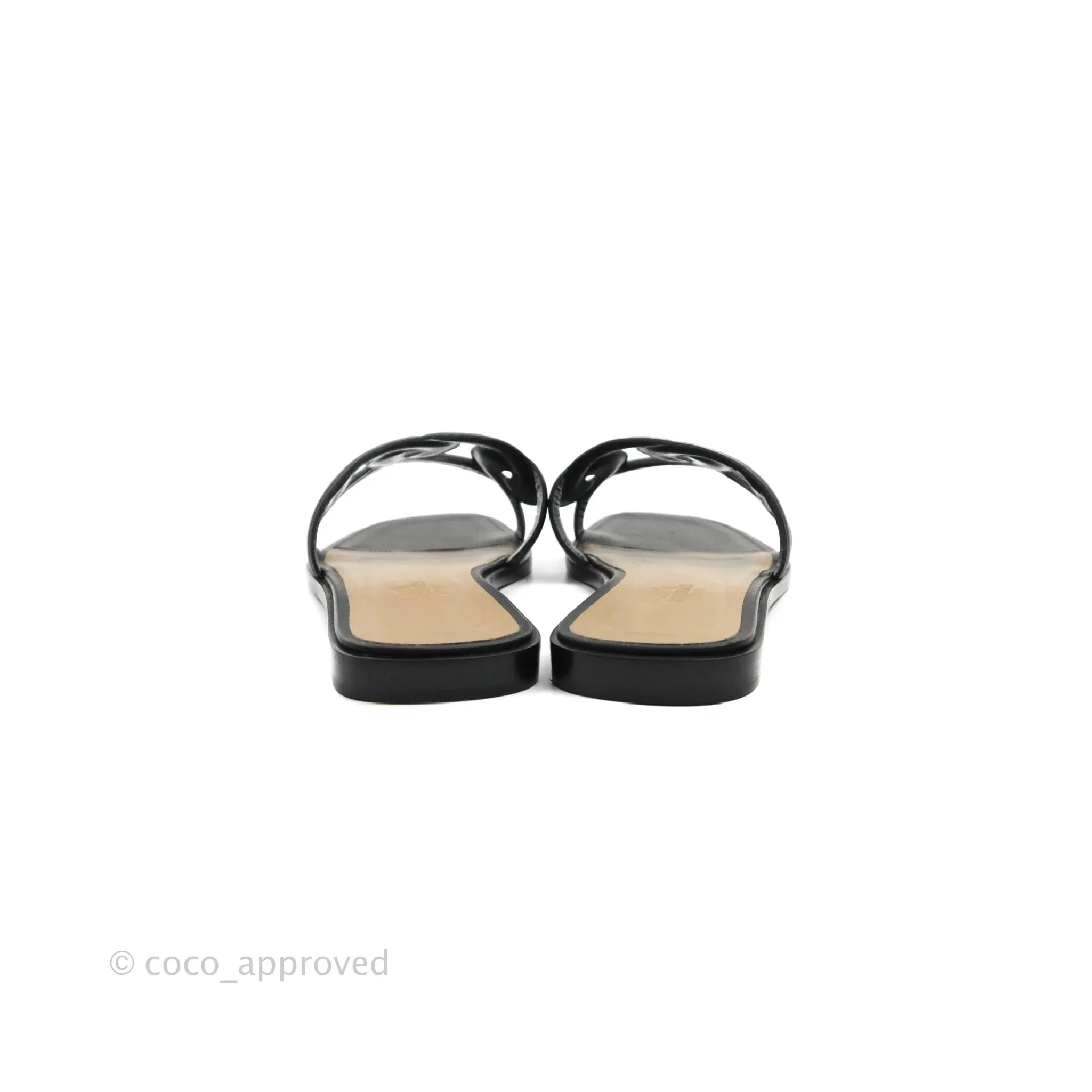 Hermes Omaha Sandal Black Size 37