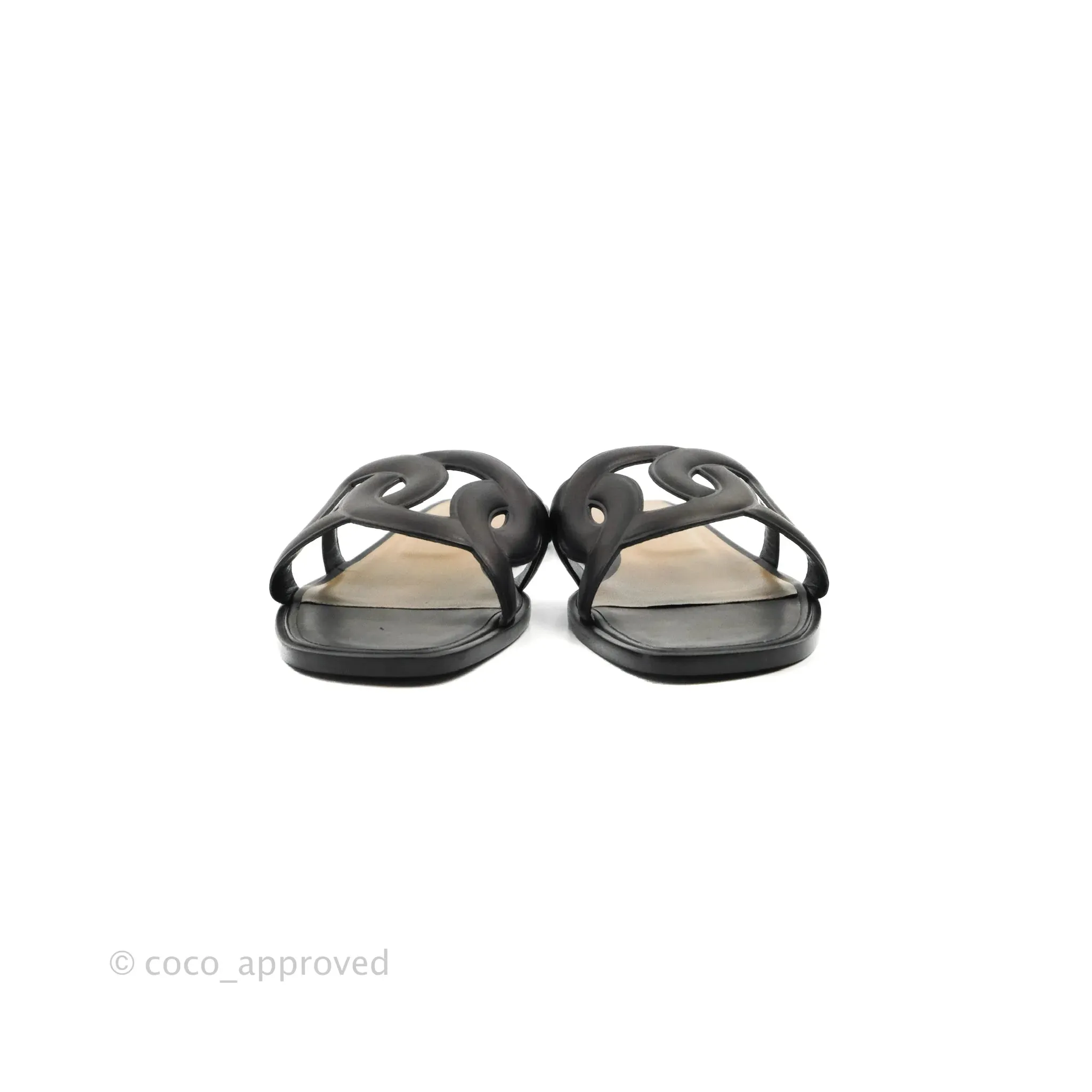 Hermes Omaha Sandal Black Size 37