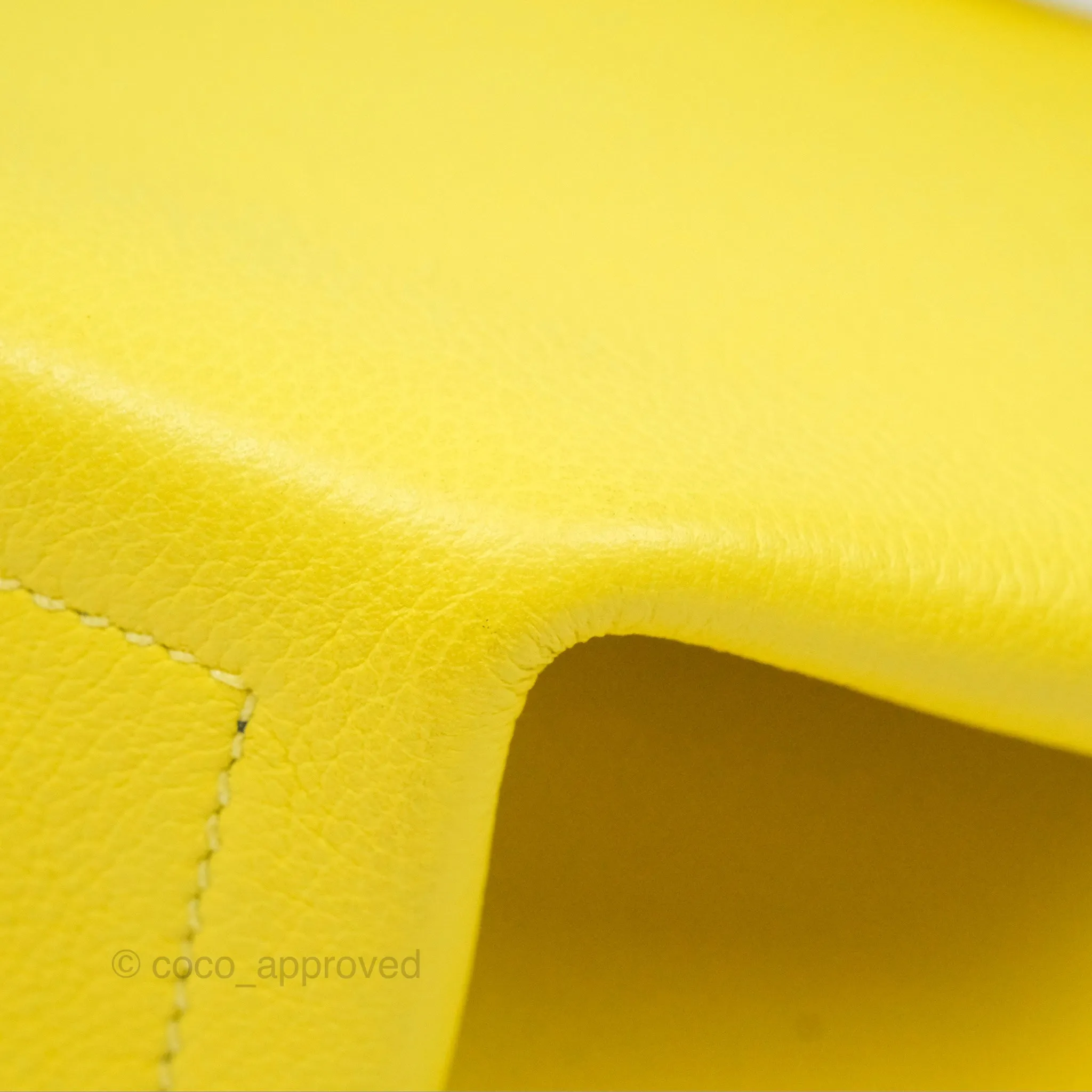 Hermes Opli Bag Lime Yellow Novillo