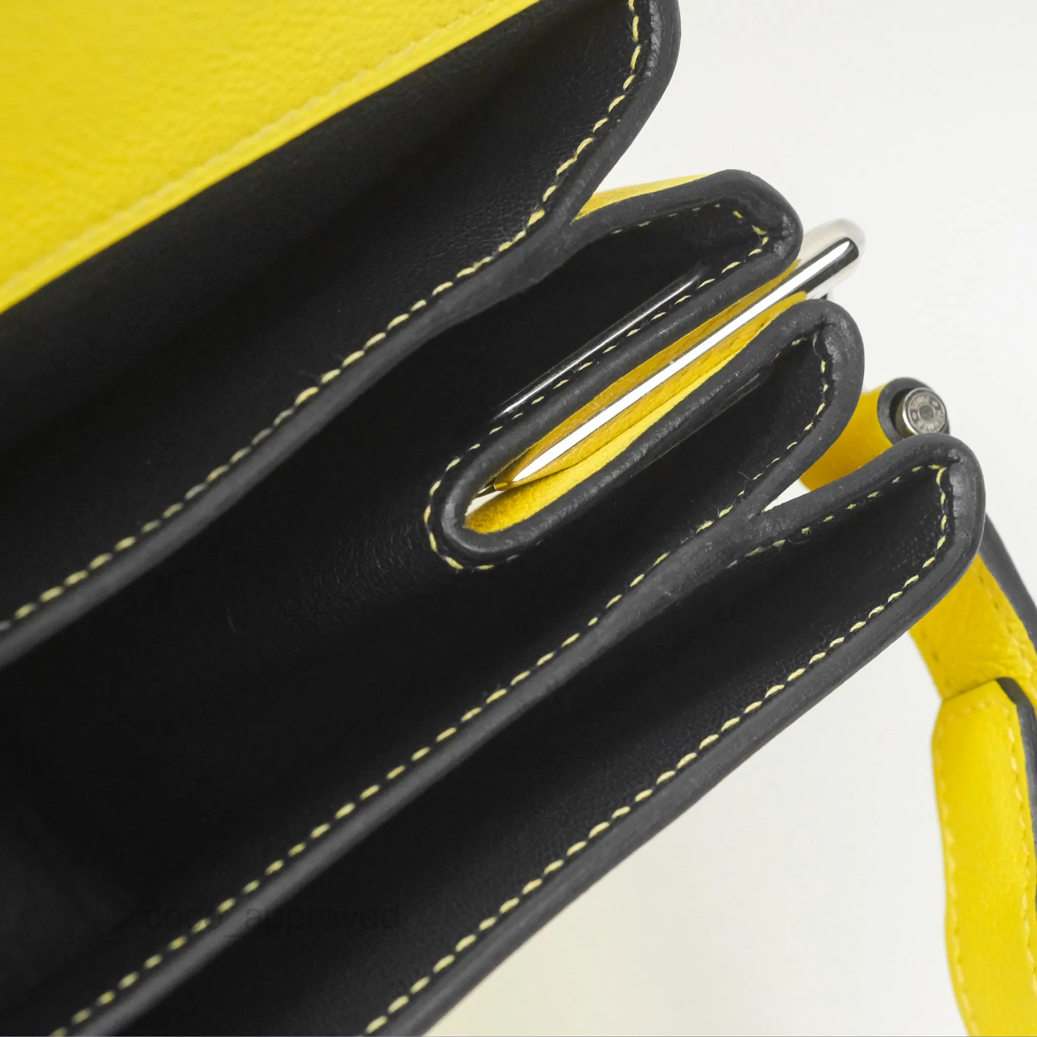 Hermes Opli Bag Lime Yellow Novillo