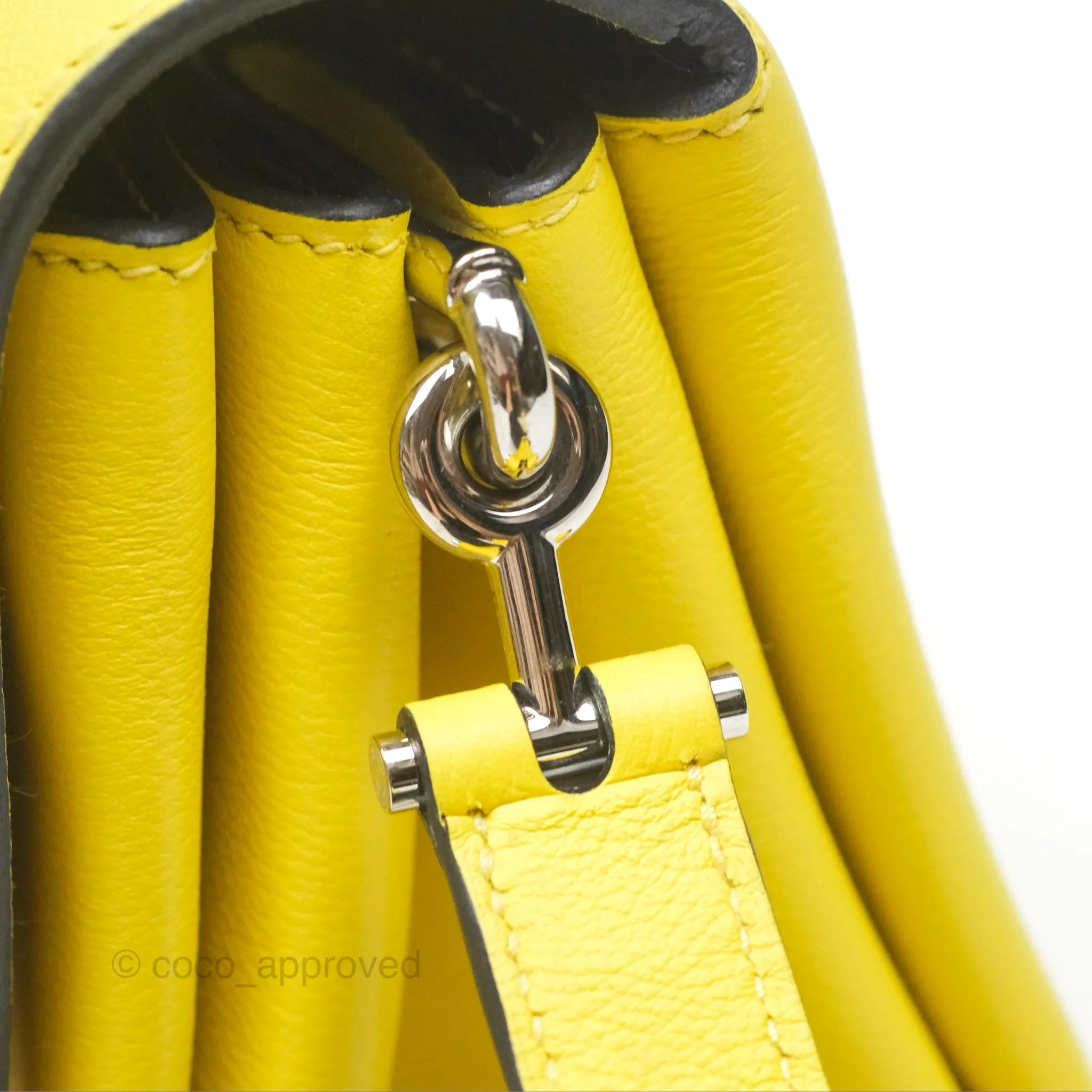 Hermes Opli Bag Lime Yellow Novillo