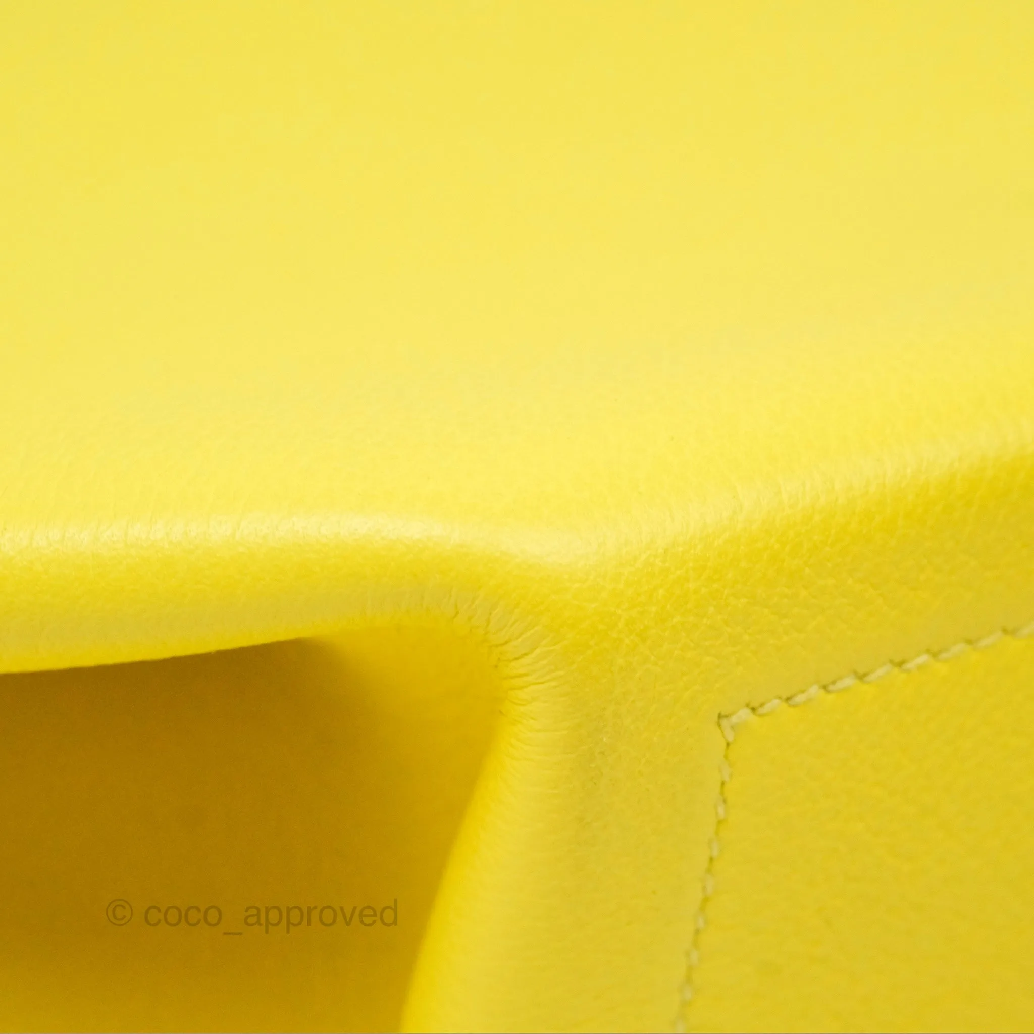 Hermes Opli Bag Lime Yellow Novillo