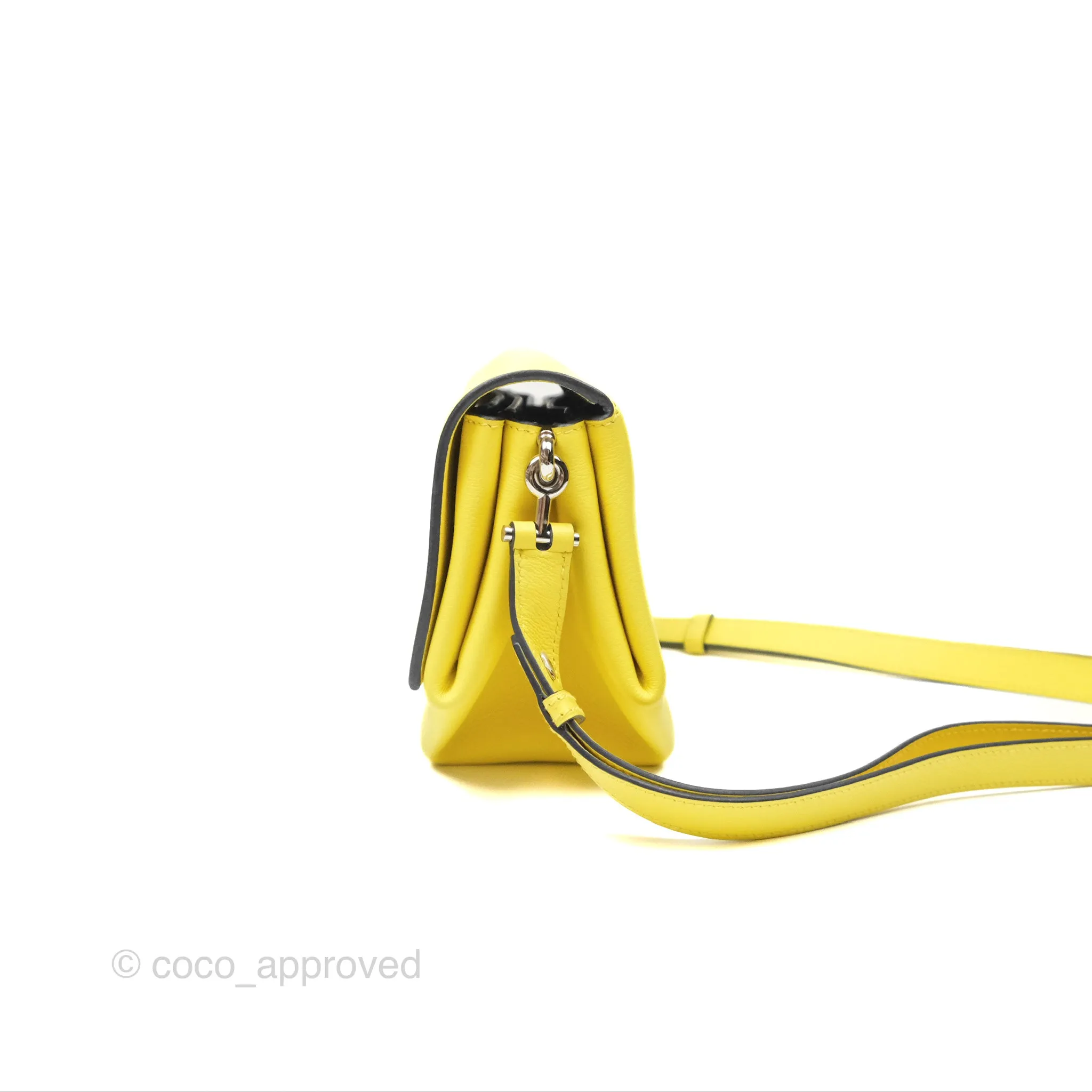 Hermes Opli Bag Lime Yellow Novillo