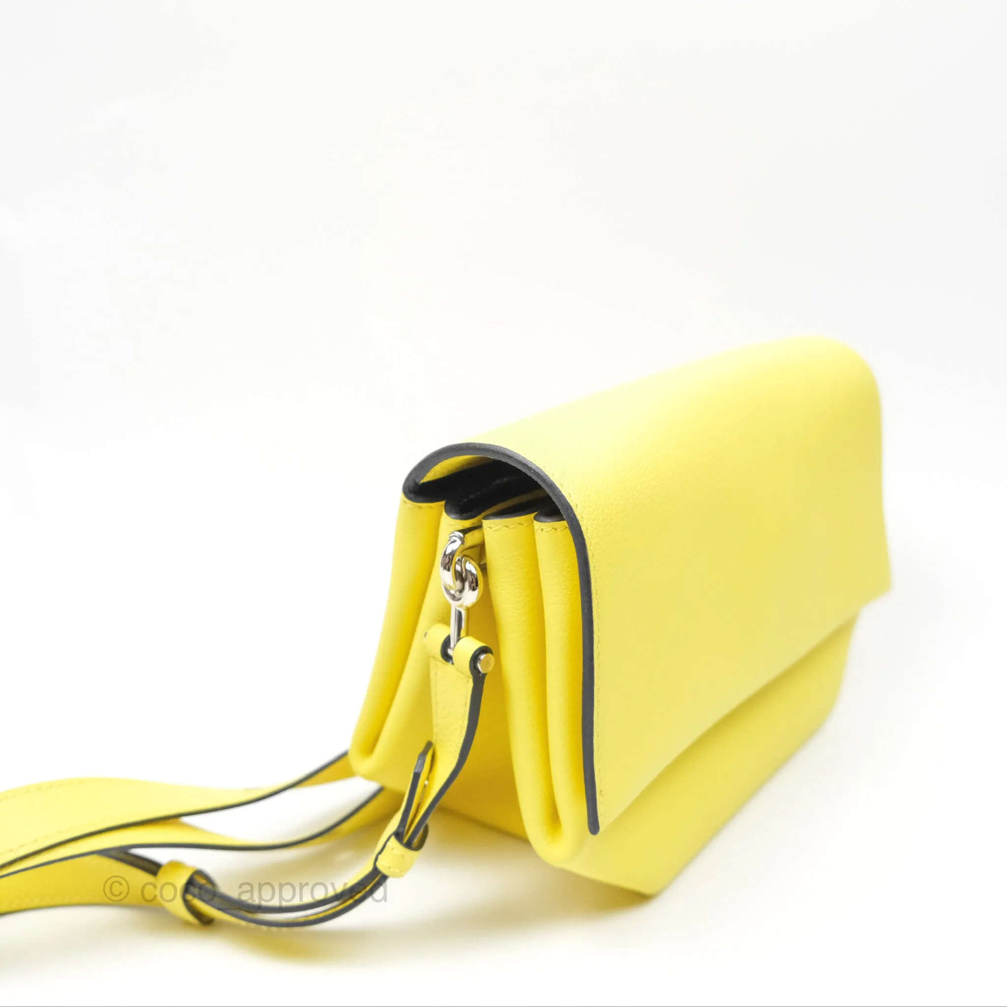 Hermes Opli Bag Lime Yellow Novillo
