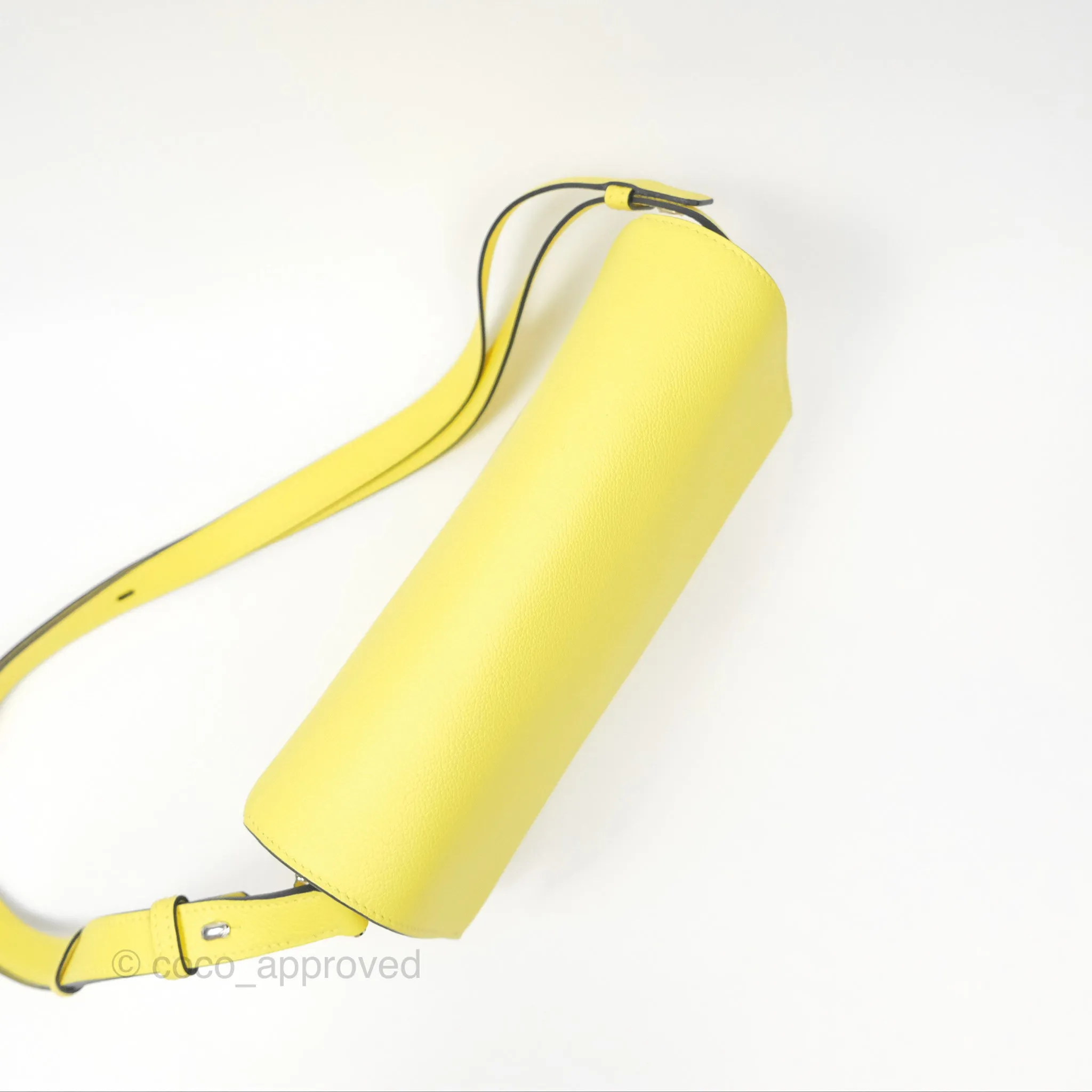Hermes Opli Bag Lime Yellow Novillo