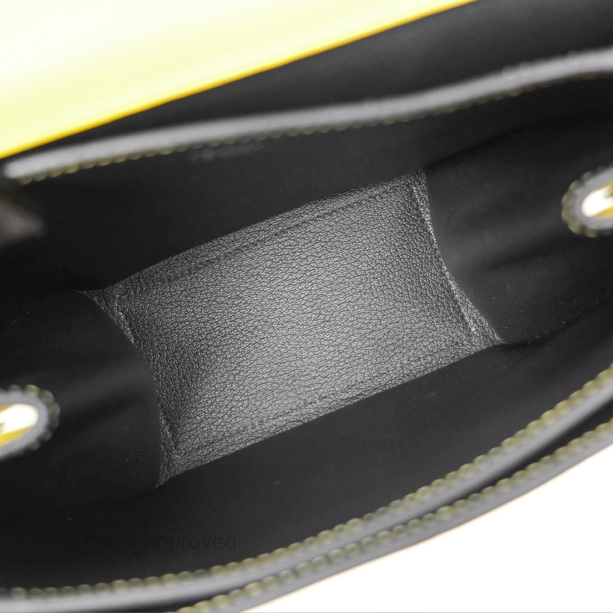 Hermes Opli Bag Lime Yellow Novillo