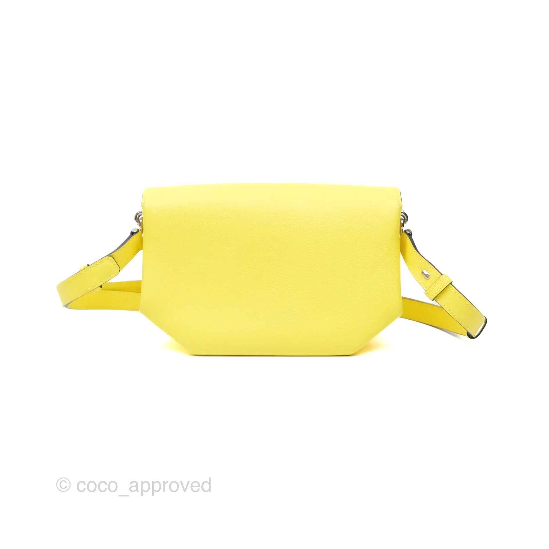 Hermes Opli Bag Lime Yellow Novillo