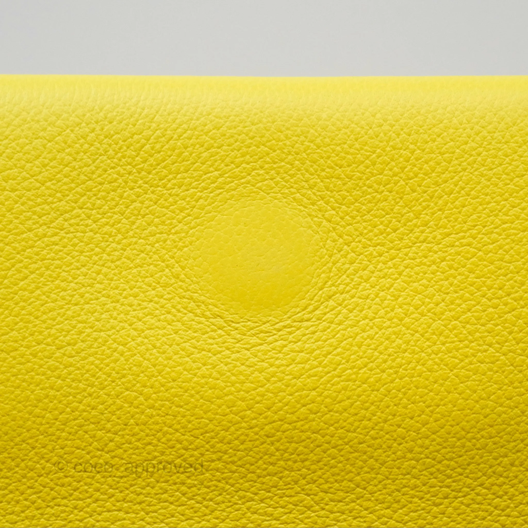 Hermes Opli Bag Lime Yellow Novillo