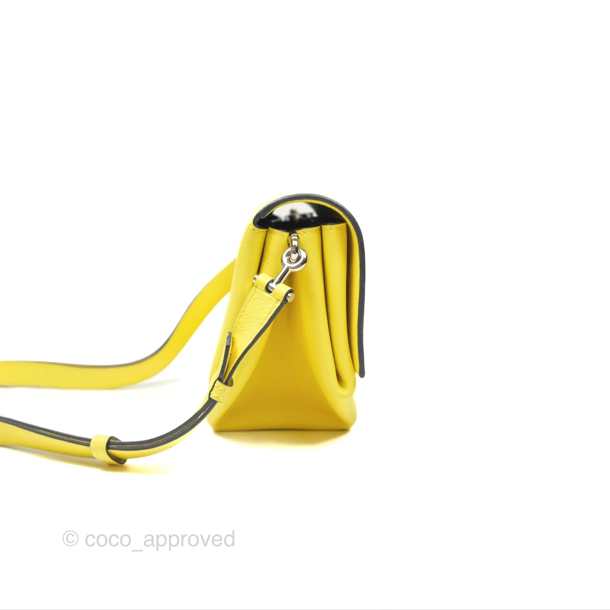 Hermes Opli Bag Lime Yellow Novillo
