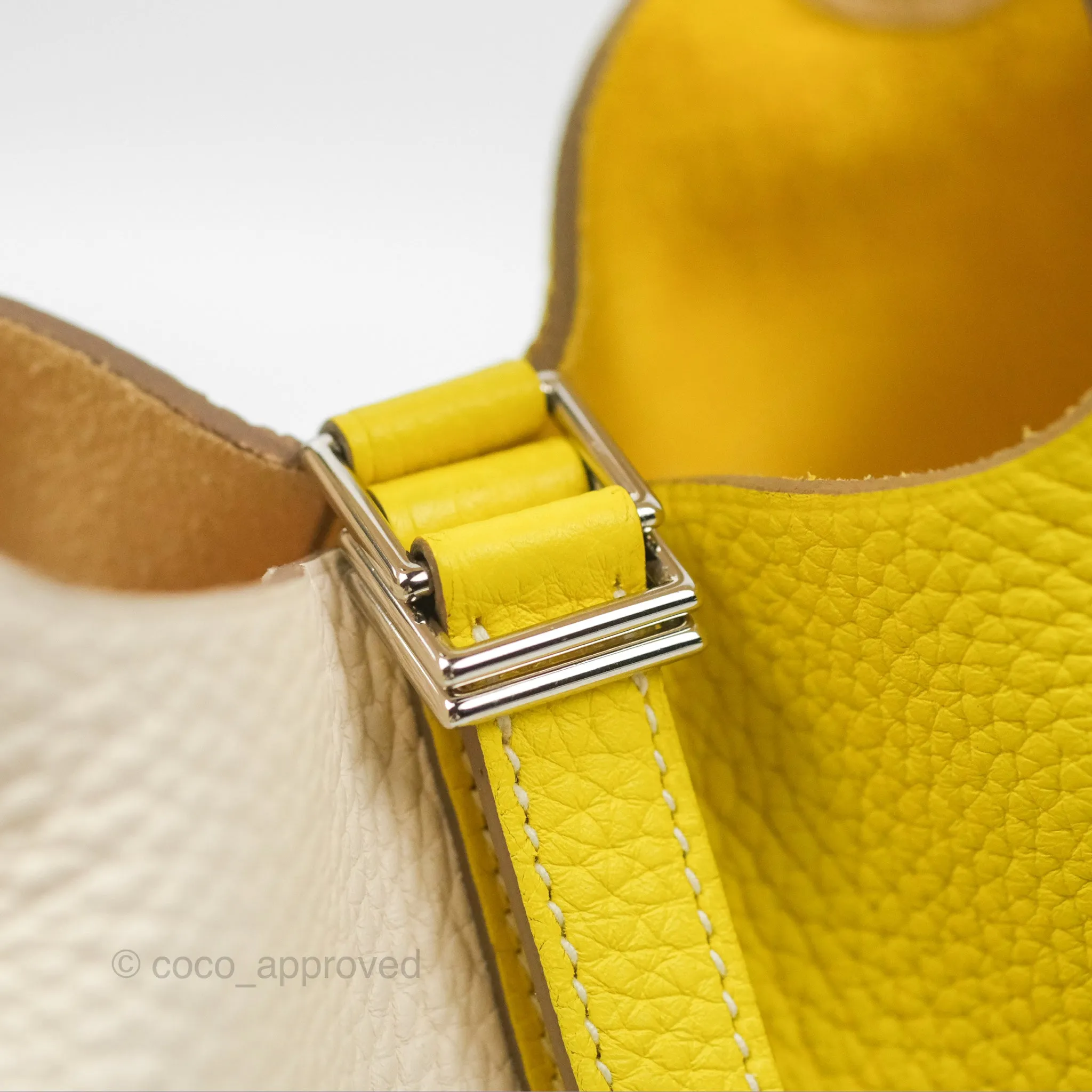 Hermes Picotin Lock 18 Lime 9R / Nata I2 Clemence Palladium Hardware