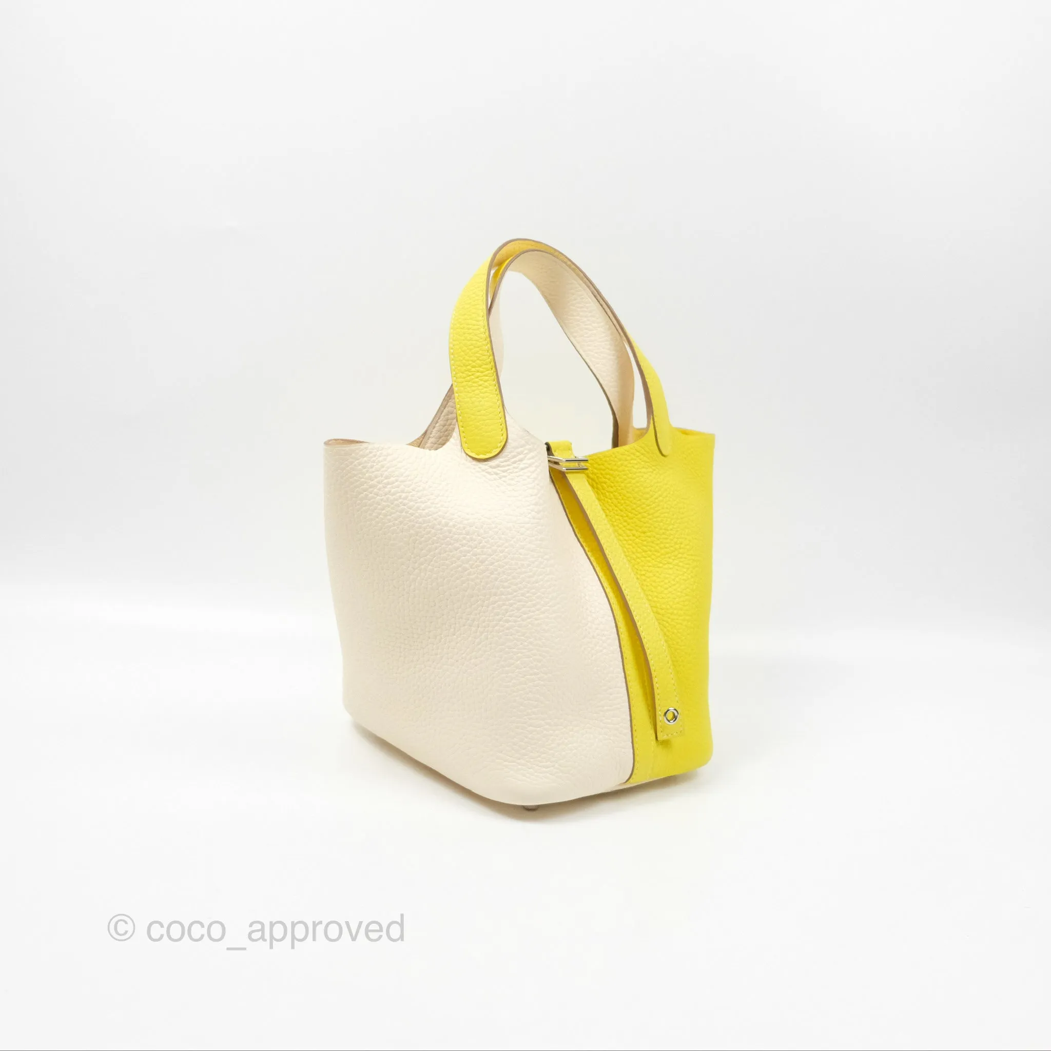 Hermes Picotin Lock 18 Lime 9R / Nata I2 Clemence Palladium Hardware