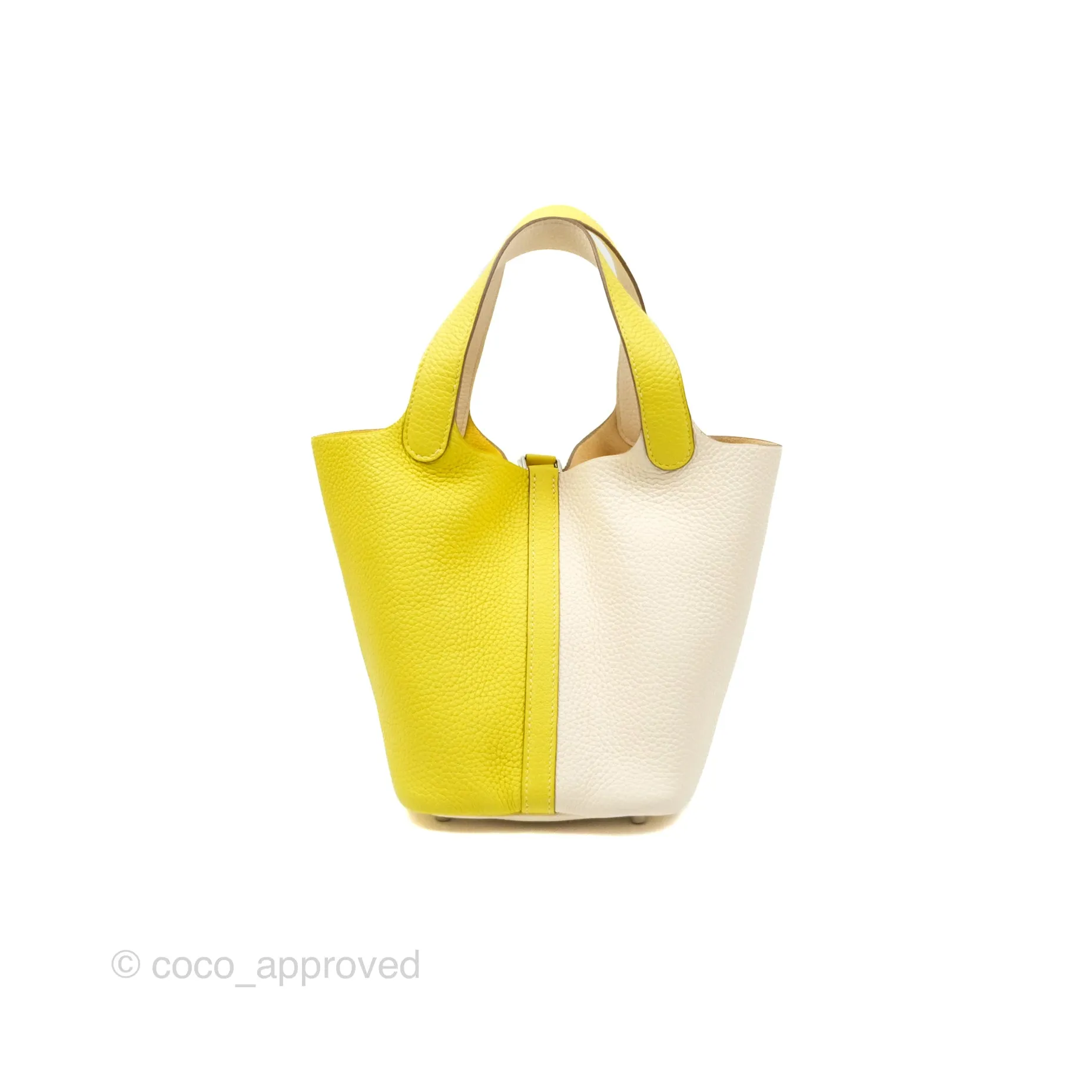 Hermes Picotin Lock 18 Lime 9R / Nata I2 Clemence Palladium Hardware