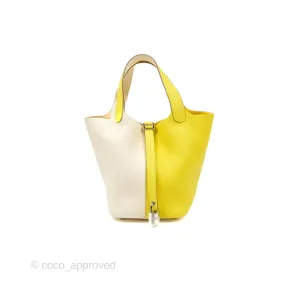 Hermes Picotin Lock 18 Lime 9R / Nata I2 Clemence Palladium Hardware