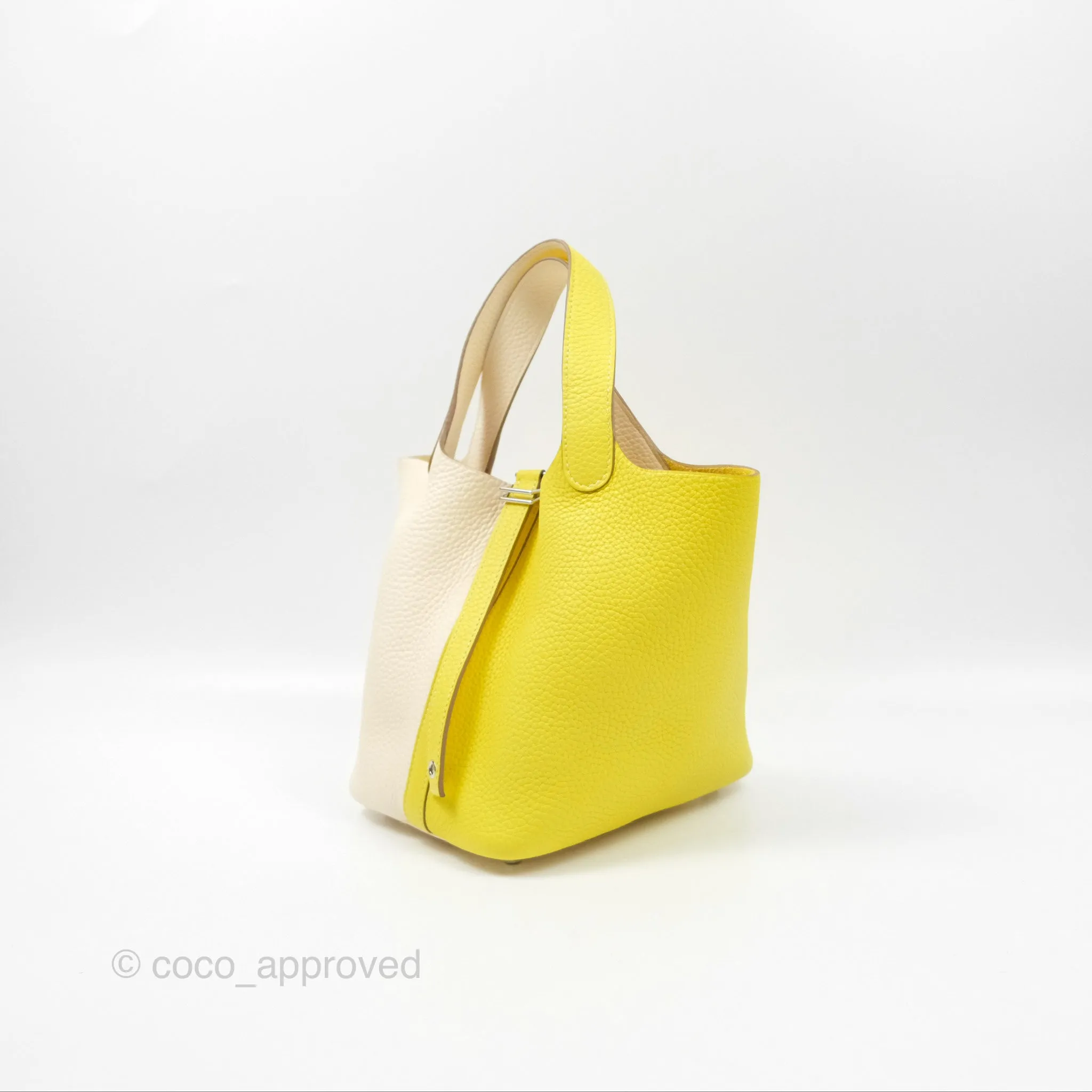 Hermes Picotin Lock 18 Lime 9R / Nata I2 Clemence Palladium Hardware