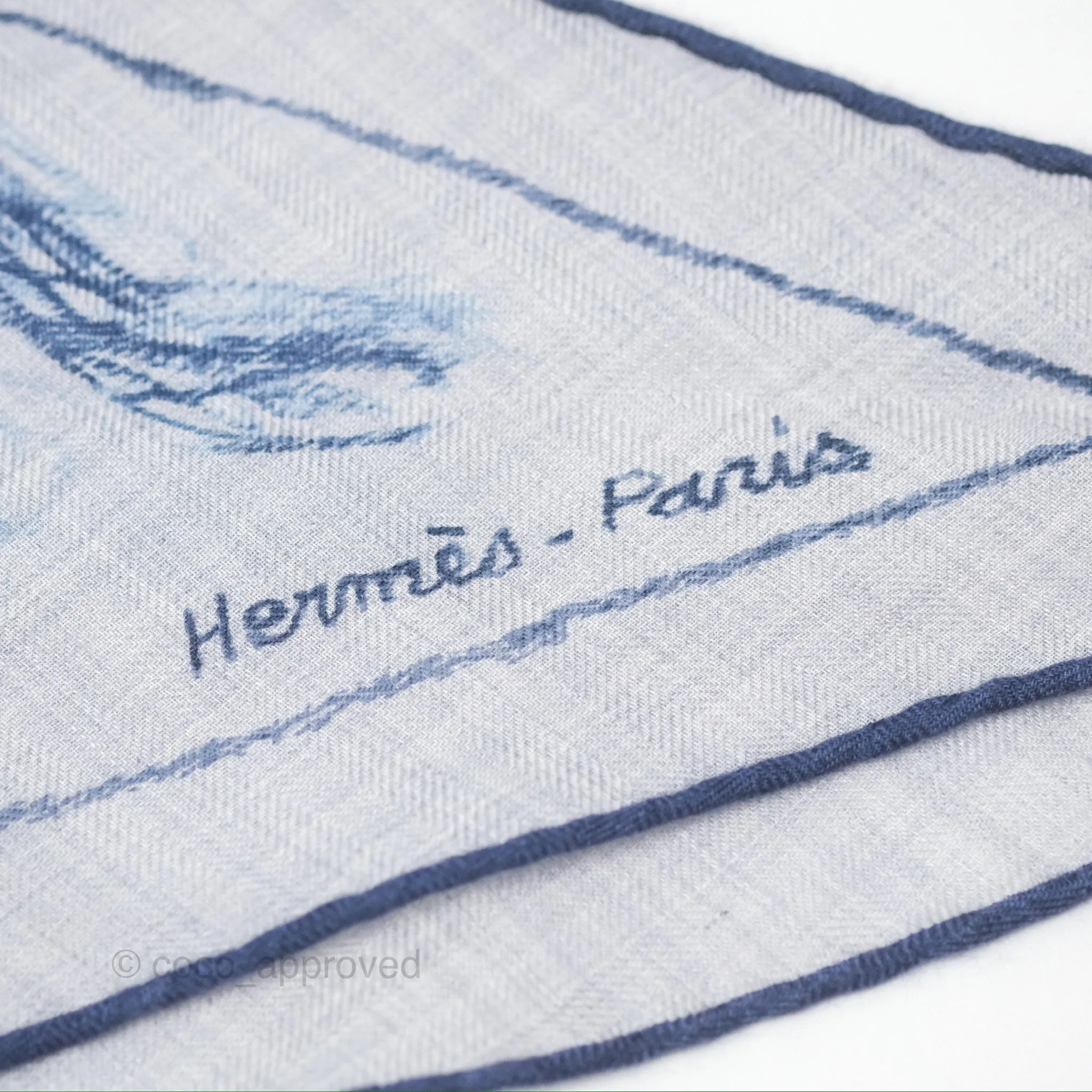 Hermes Pirouette Au Galop Cashmere Triangle Scarf