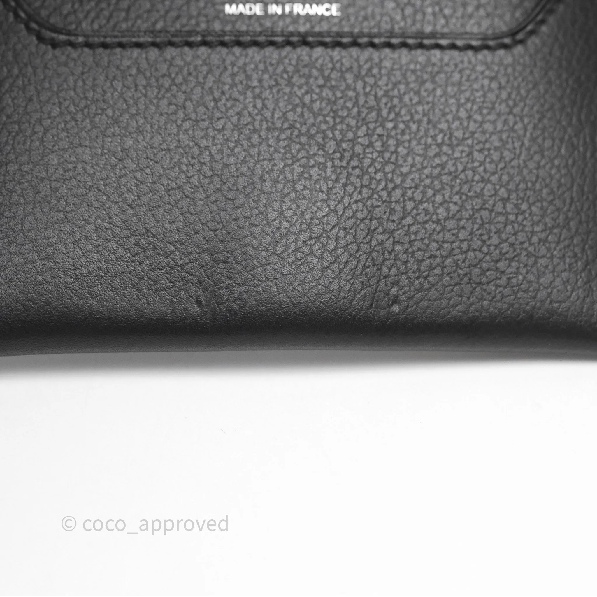 Hermes Porte-Cartes R.M.S Veau Evergrain Noir