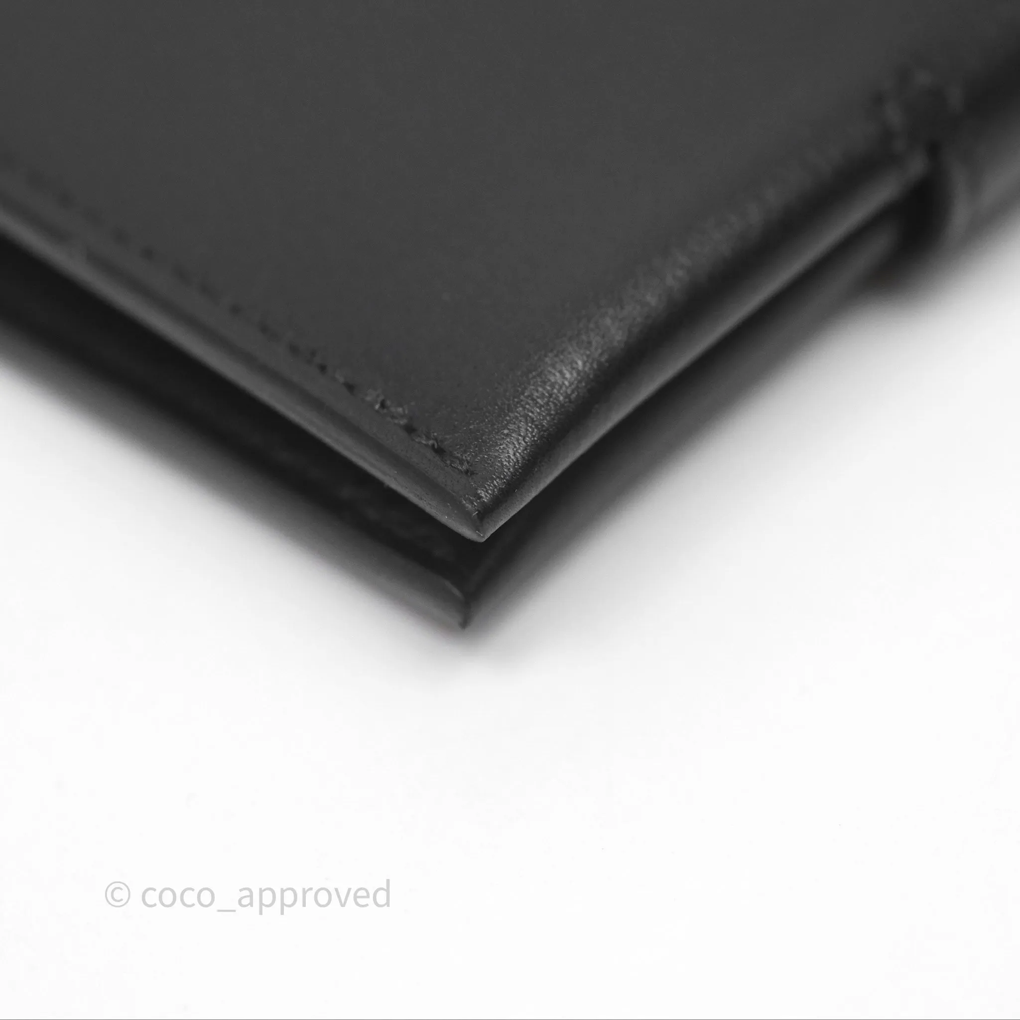 Hermes Porte-Cartes R.M.S Veau Evergrain Noir