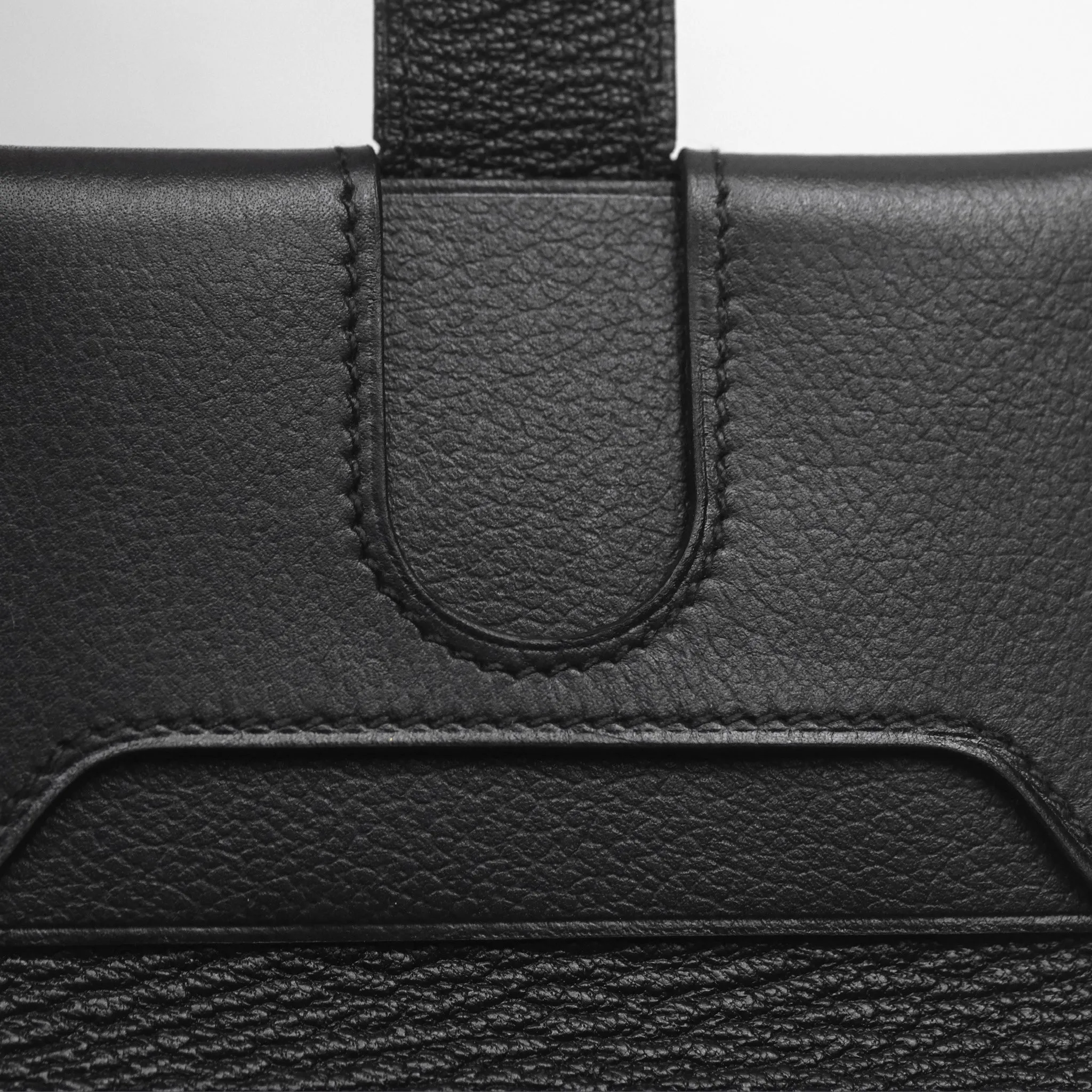 Hermes Porte-Cartes R.M.S Veau Evergrain Noir