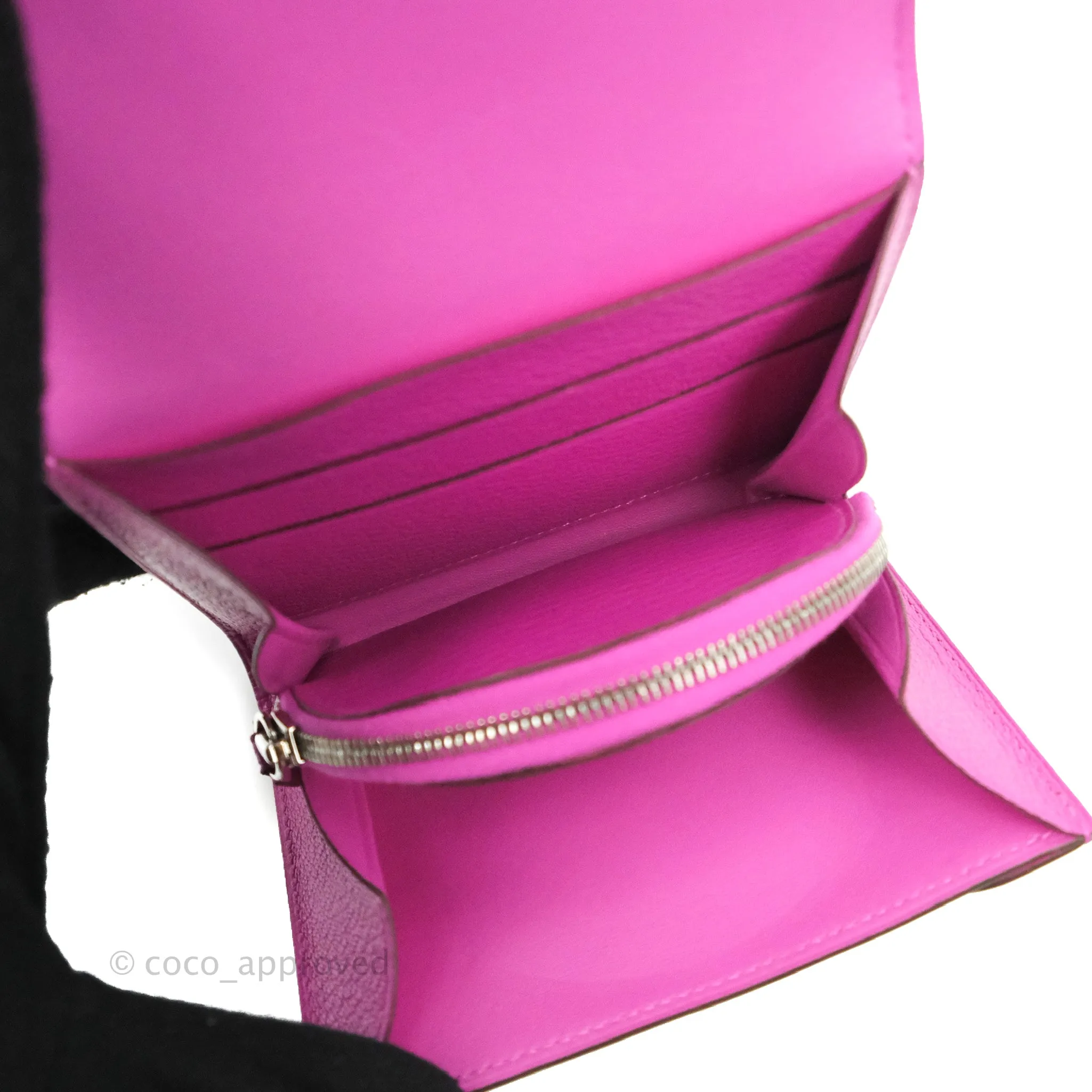 Hermes Portefeuille 1938-12 Magnolia Chevre Mysore
