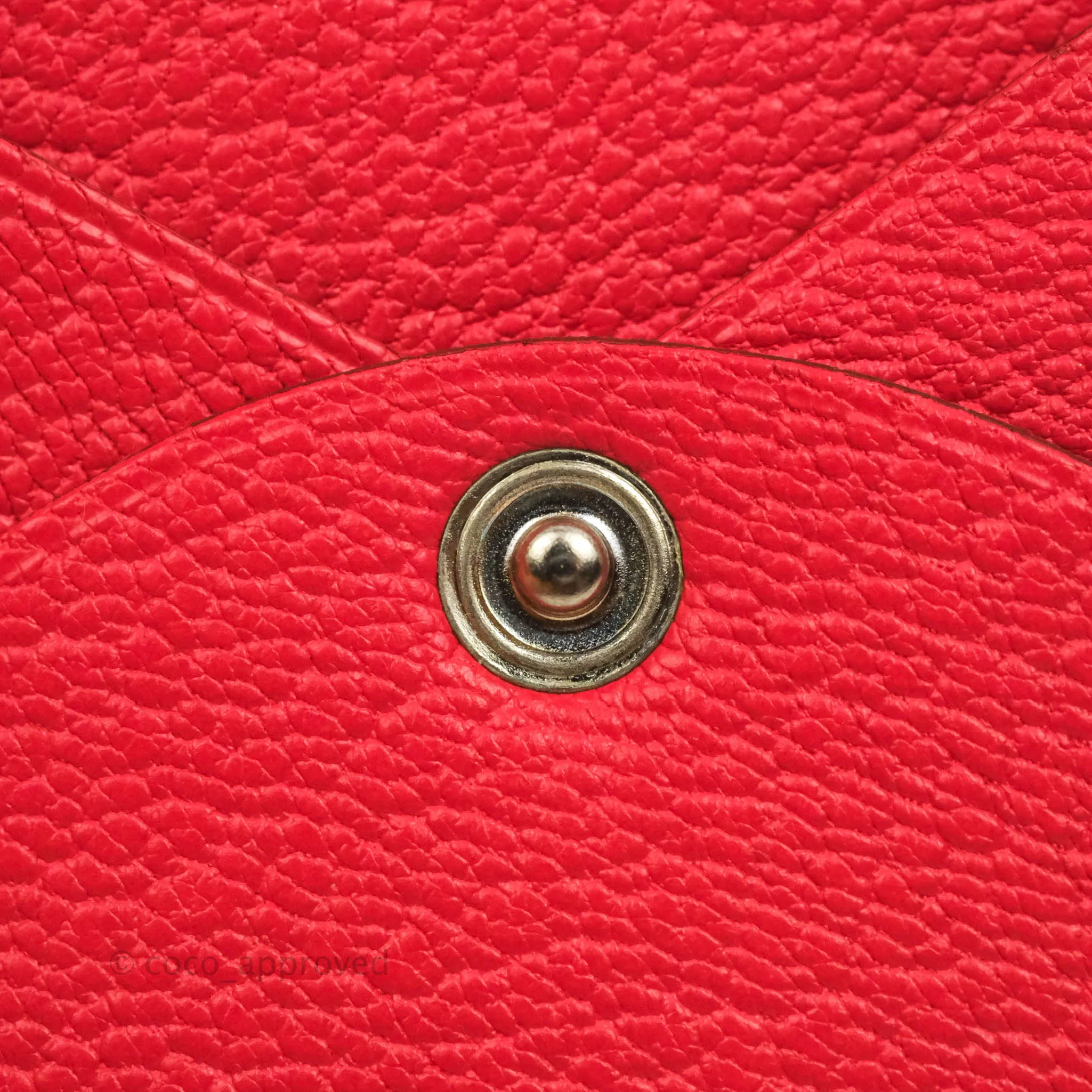 Hermes Red Bastia Coin Purse Chevre Mysore