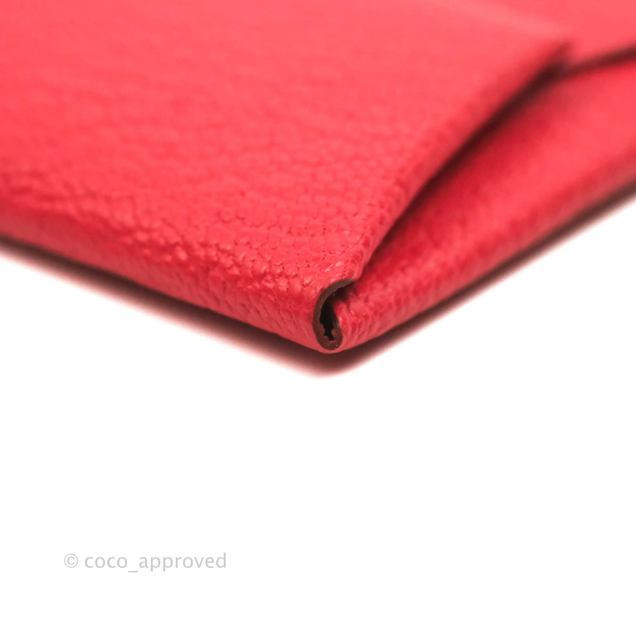 Hermes Red Bastia Coin Purse Chevre Mysore