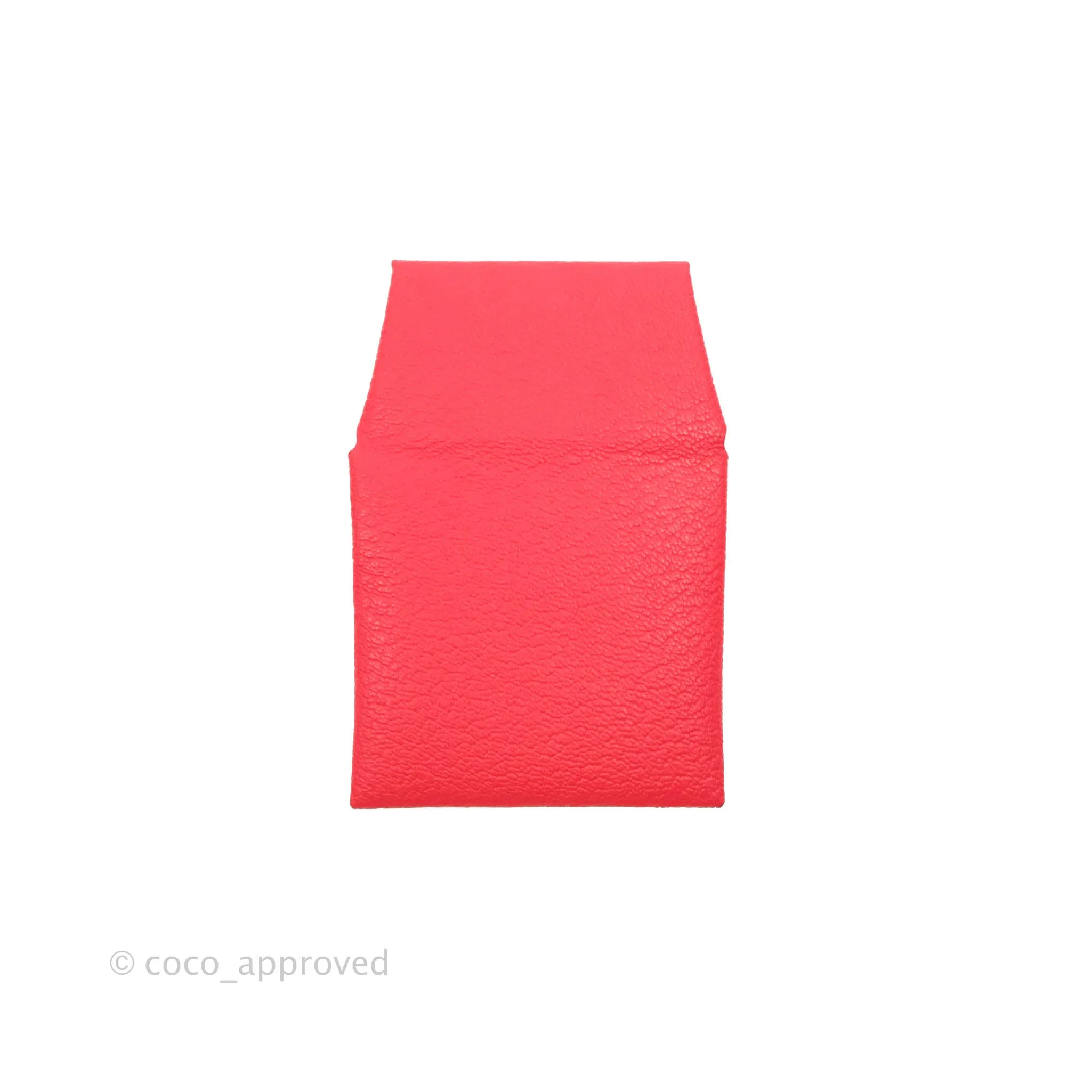 Hermes Red Bastia Coin Purse Chevre Mysore
