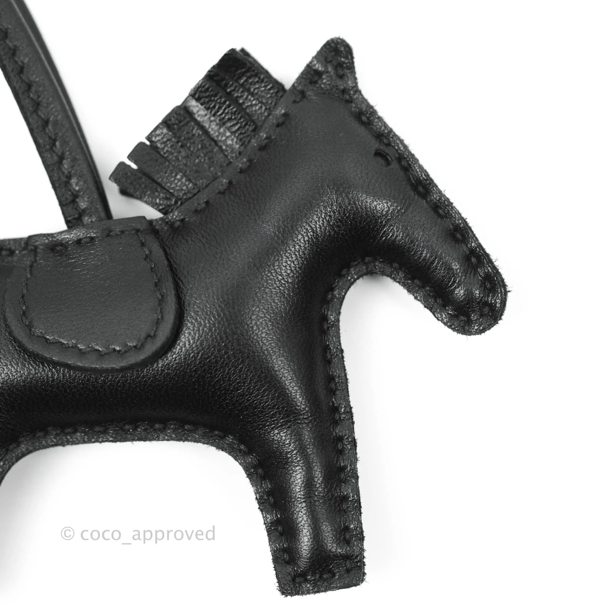 Hermes Rodeo Bag Charm Black PM