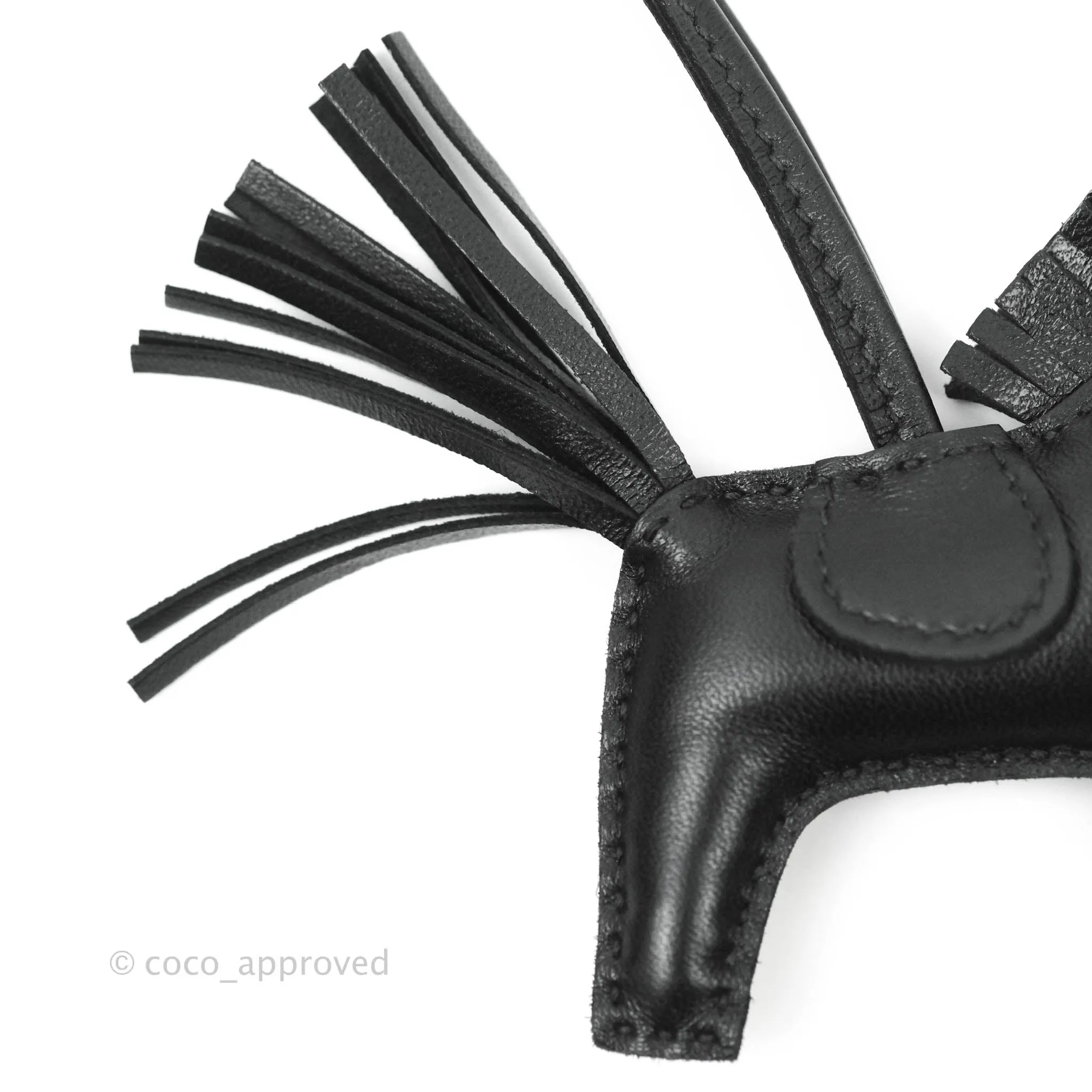 Hermes Rodeo Bag Charm Black PM