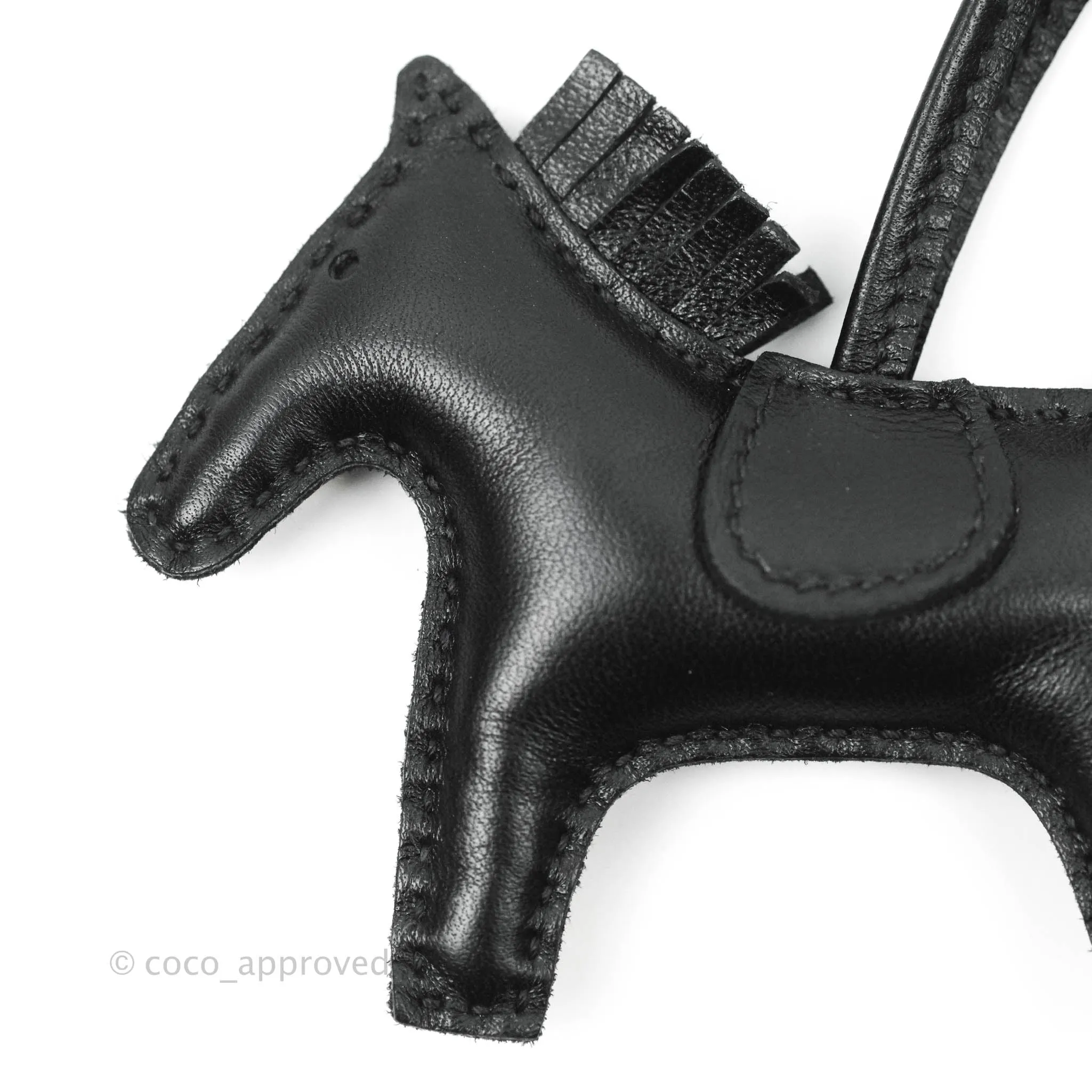 Hermes Rodeo Bag Charm Black PM