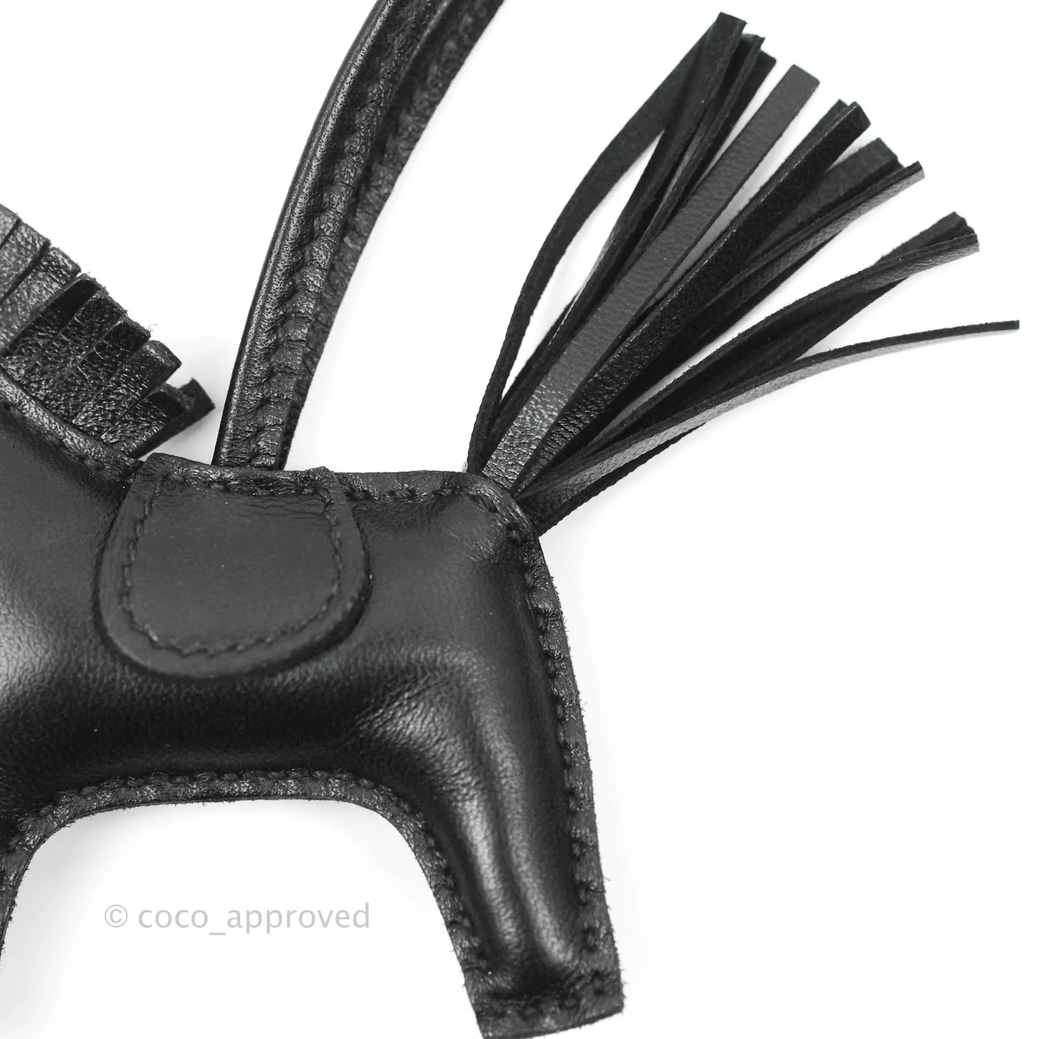 Hermes Rodeo Bag Charm Black PM