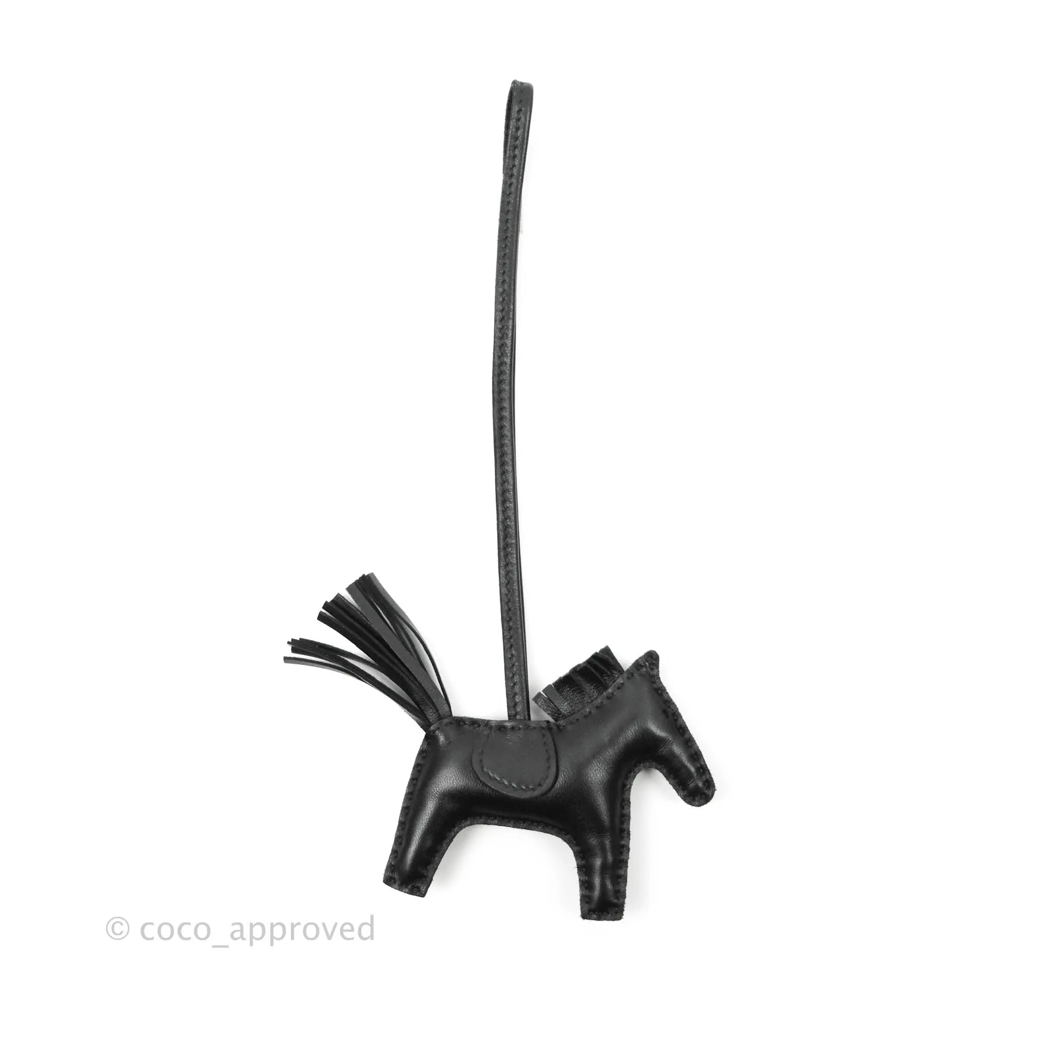 Hermes Rodeo Bag Charm Black PM