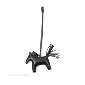 Hermes Rodeo Bag Charm Black PM