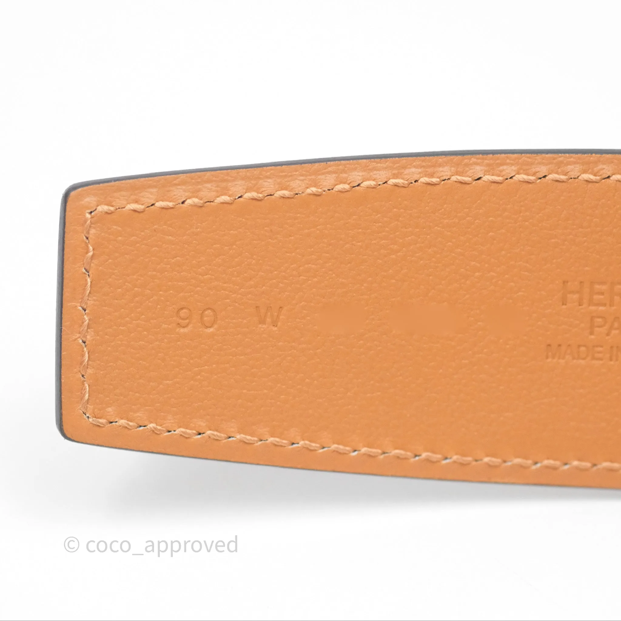 Hermes Romain 35 Belt Noir Palladium Hardware