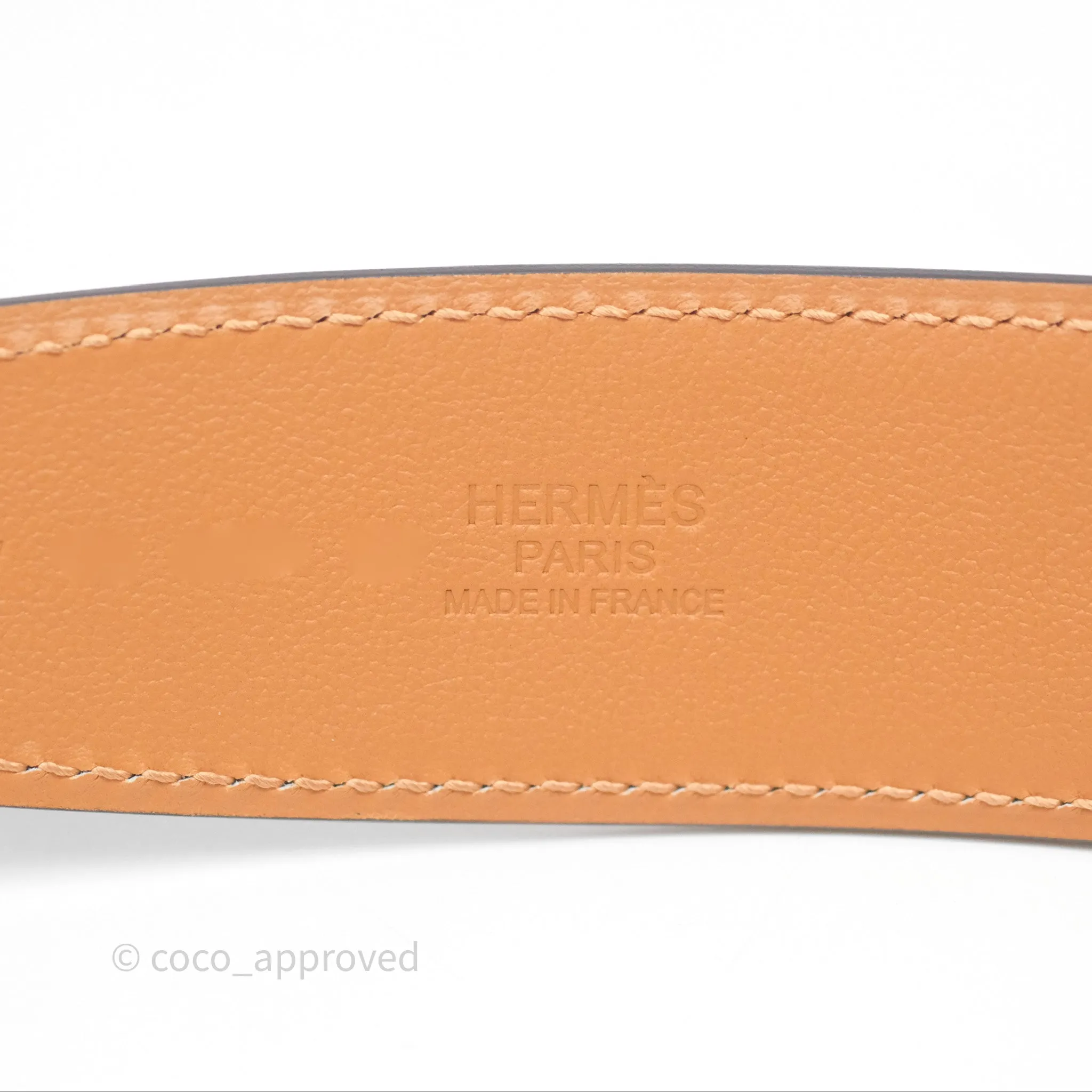 Hermes Romain 35 Belt Noir Palladium Hardware