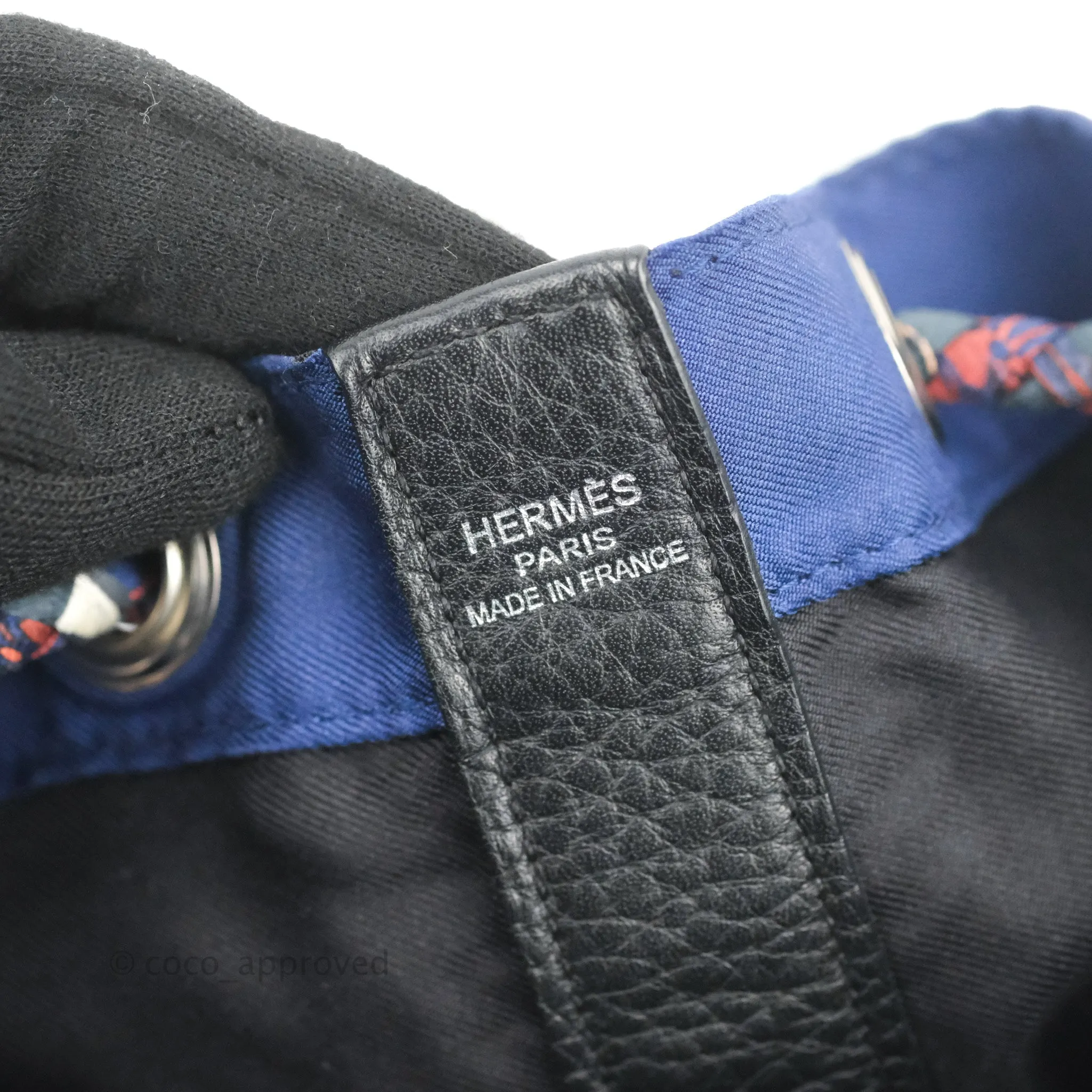 Hermes Sac Soie-Cool Drawstring Backpack Navy