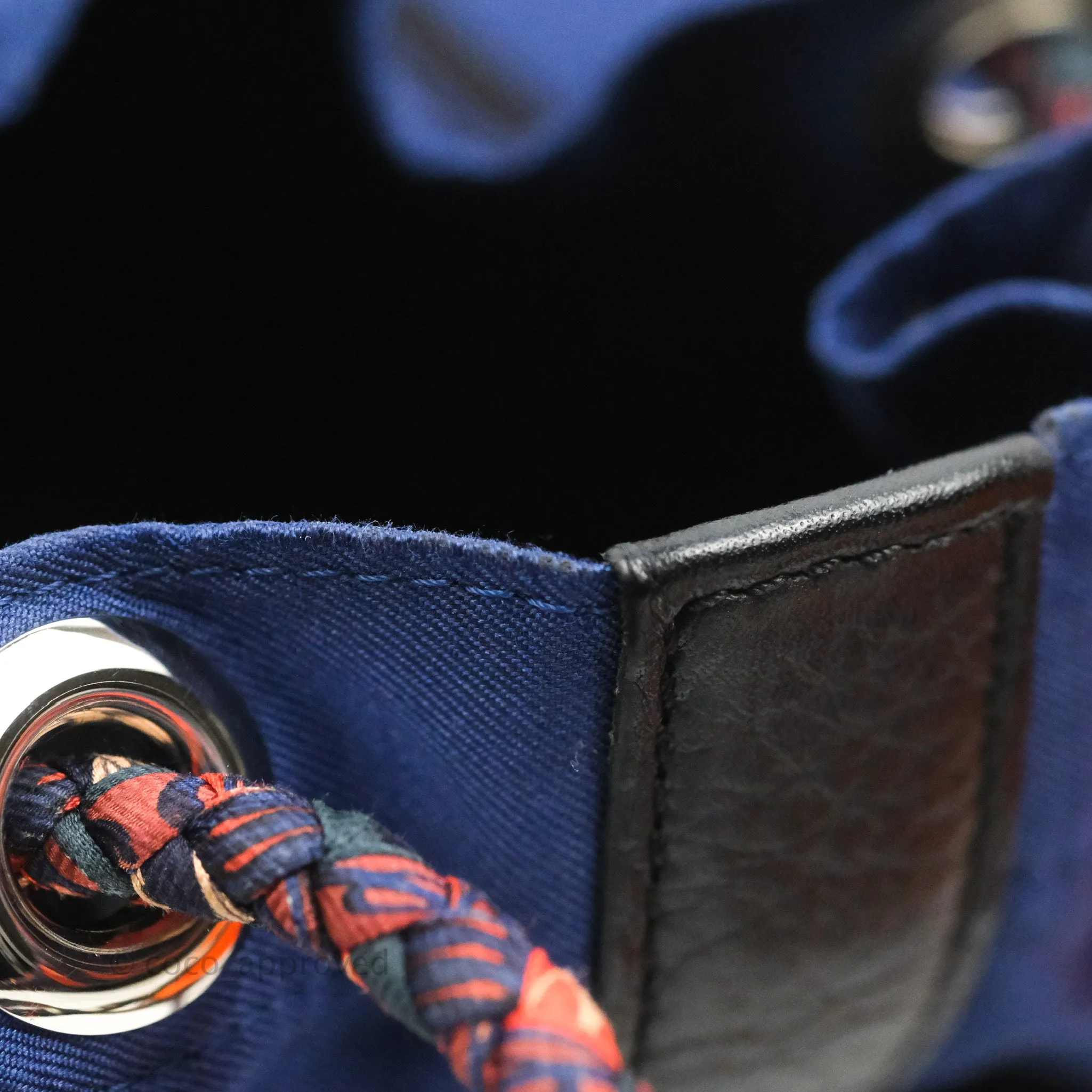 Hermes Sac Soie-Cool Drawstring Backpack Navy