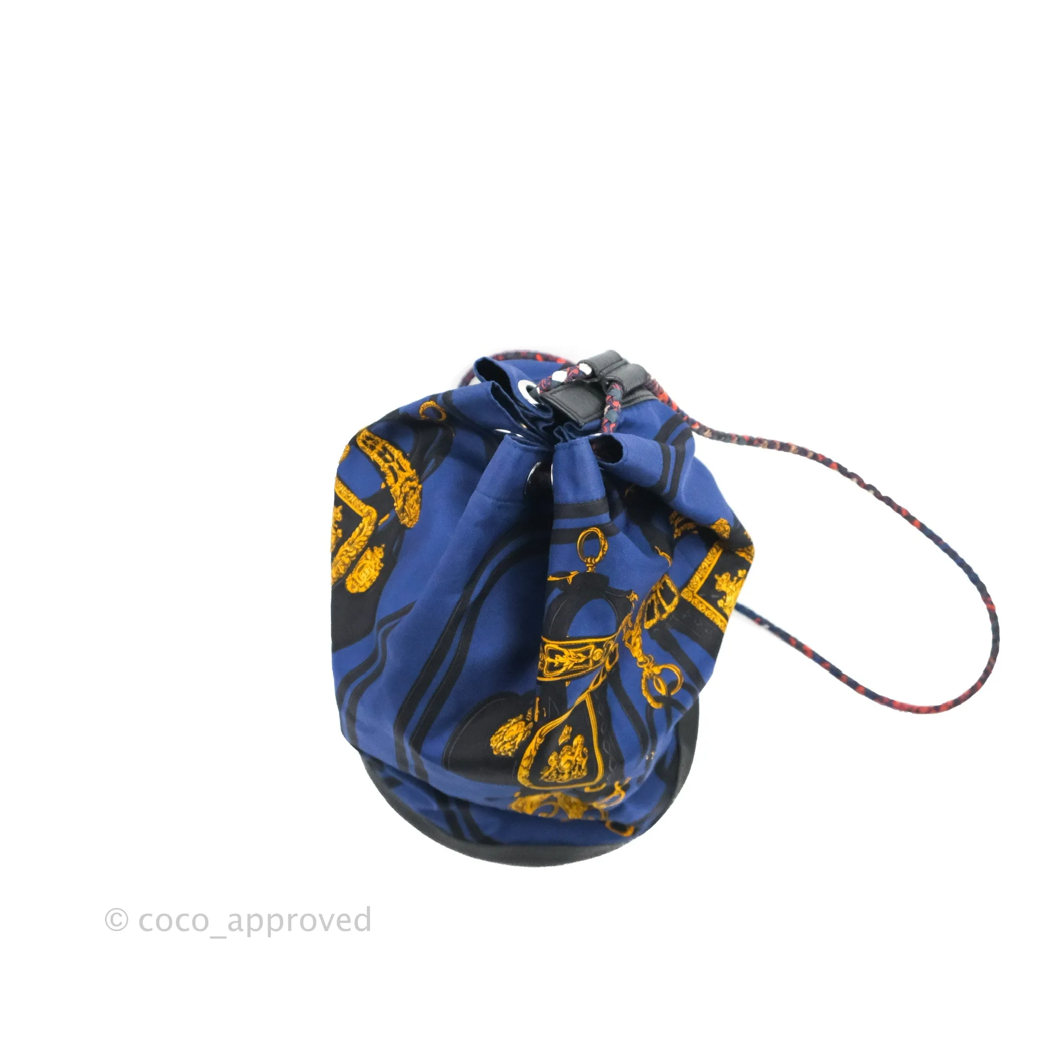 Hermes Sac Soie-Cool Drawstring Backpack Navy