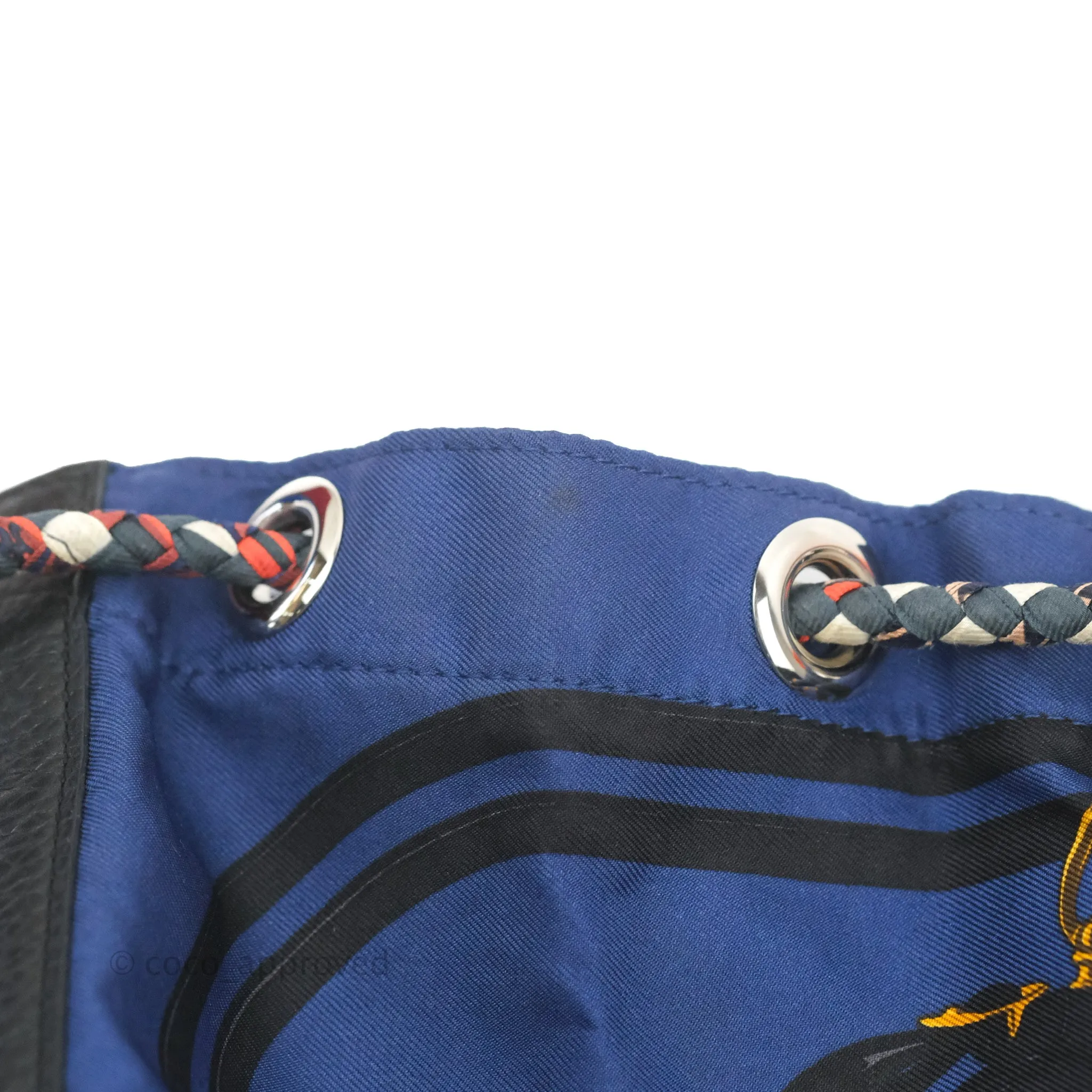 Hermes Sac Soie-Cool Drawstring Backpack Navy