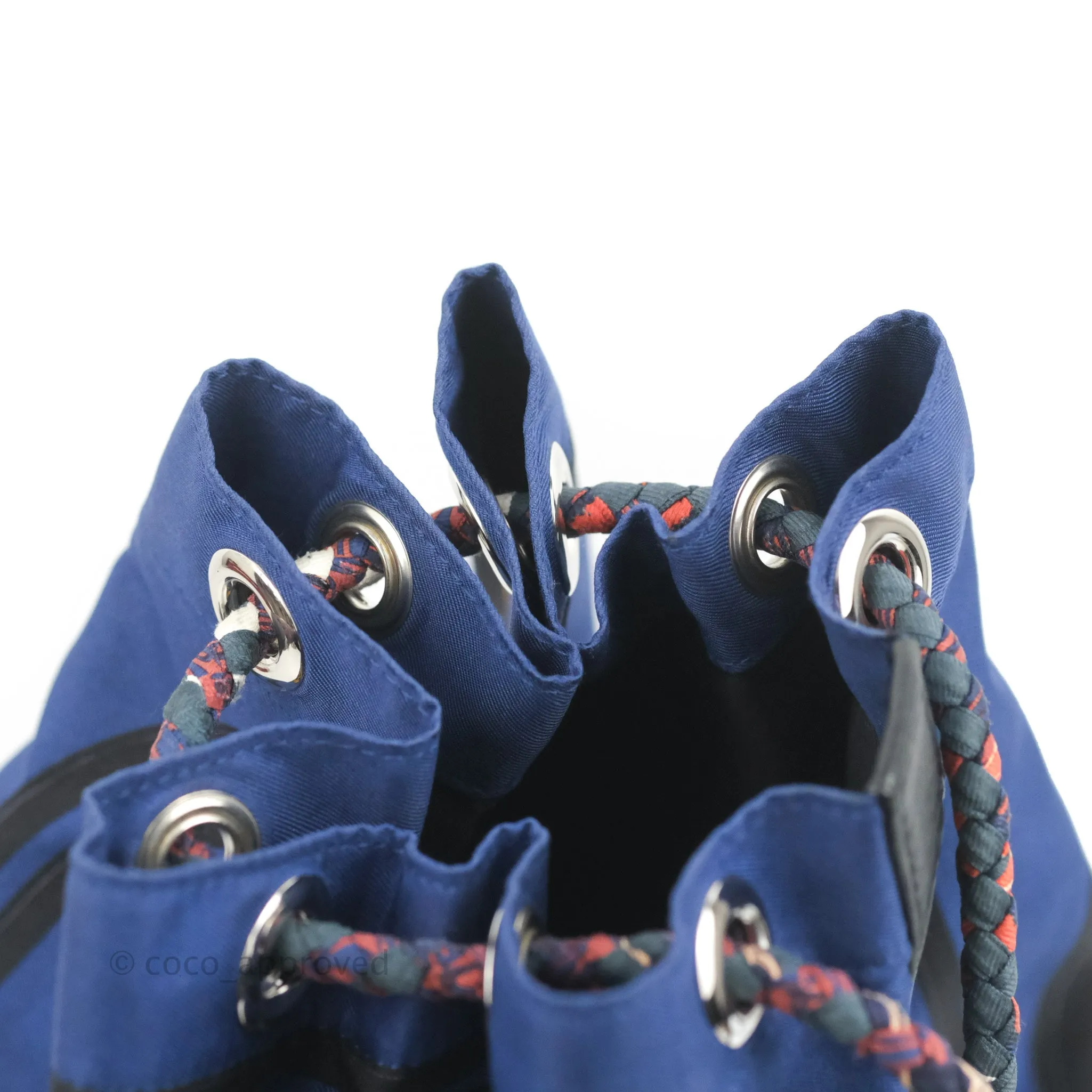 Hermes Sac Soie-Cool Drawstring Backpack Navy