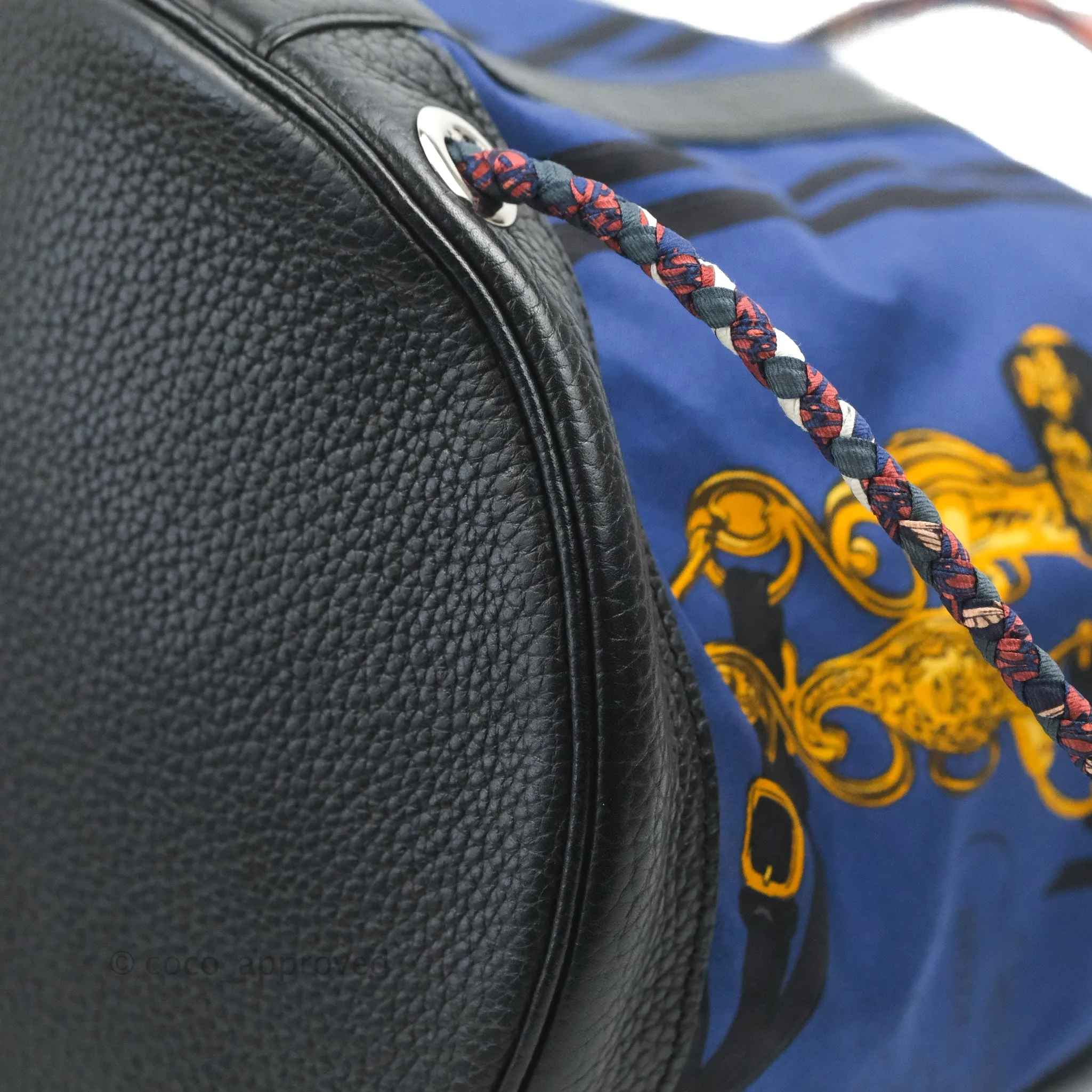 Hermes Sac Soie-Cool Drawstring Backpack Navy