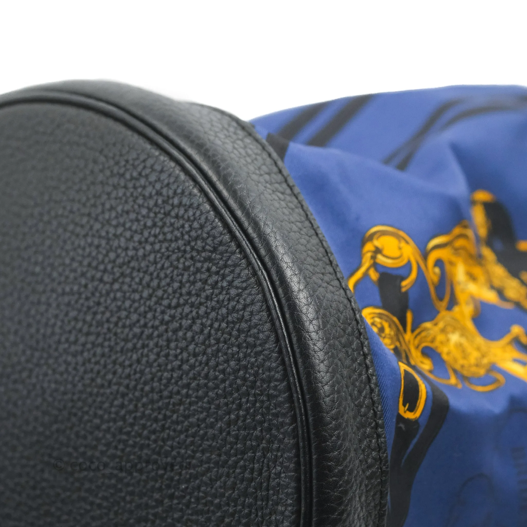 Hermes Sac Soie-Cool Drawstring Backpack Navy