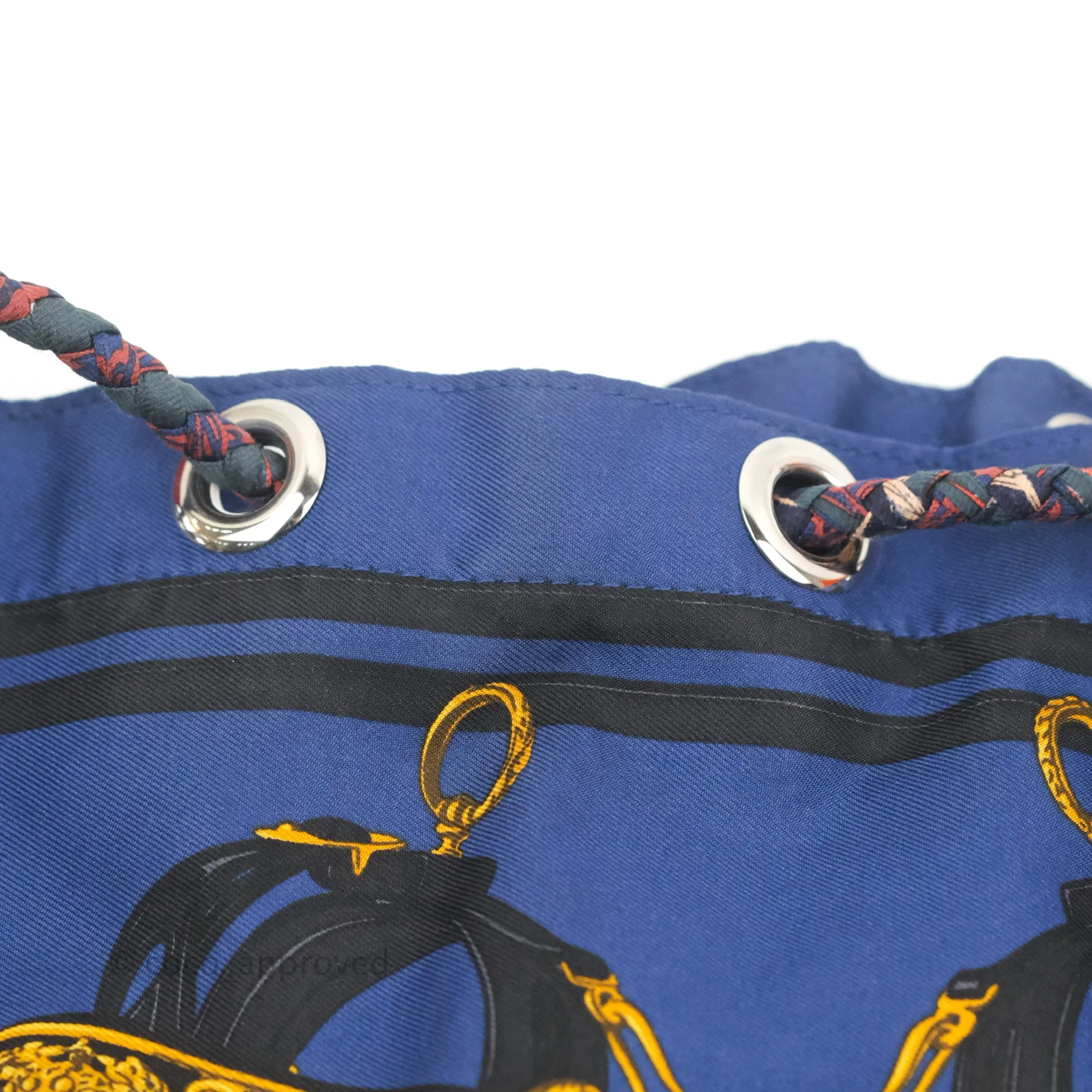 Hermes Sac Soie-Cool Drawstring Backpack Navy